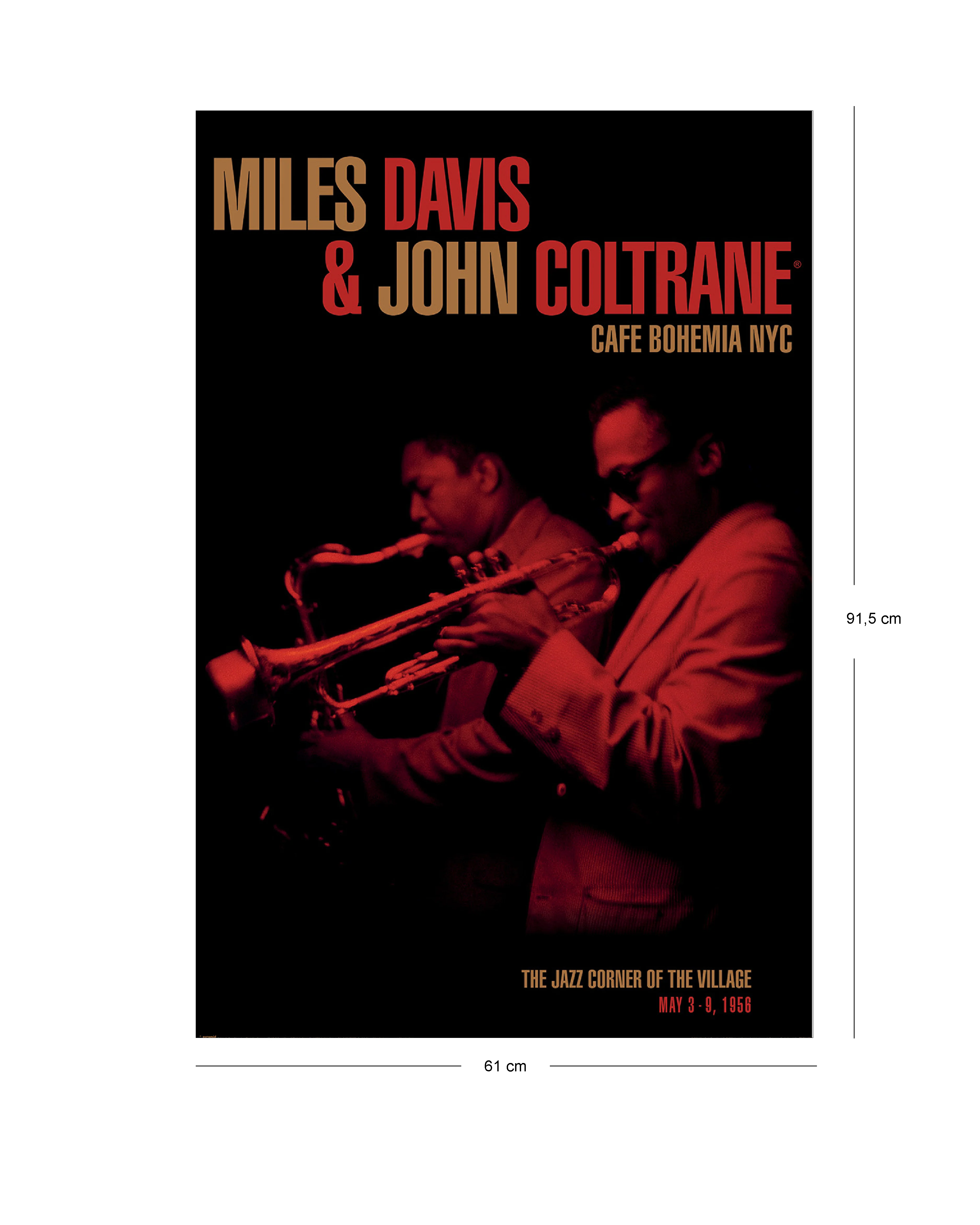 M. Davis & J. Coltrane Poster Cafe Bohemia NYC - Image 2