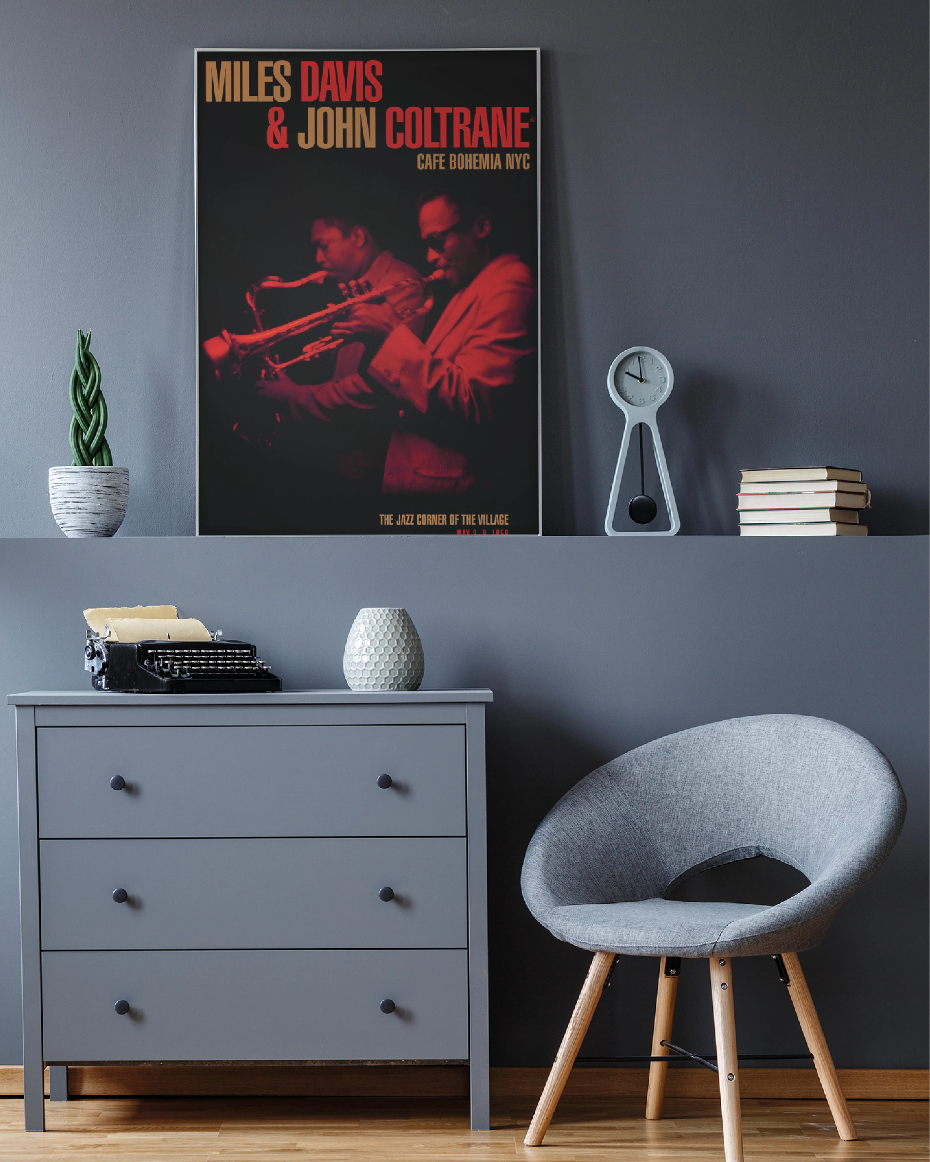 M. Davis & J. Coltrane Poster Cafe Bohemia NYC - Image 4