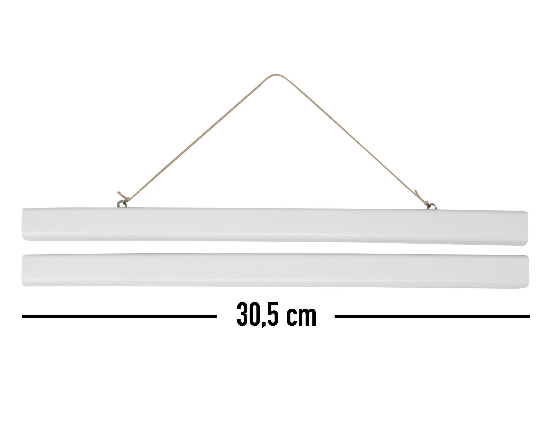 Magnetische Posterleisten 30,5 cm, Paar, Kunststoff weiß - Image 3