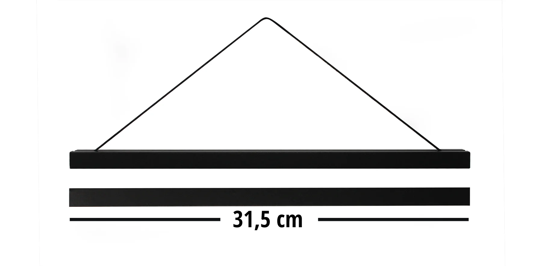 Magnetische Posterleisten 31,5 cm, Paar MDF Schwarz - Image 5