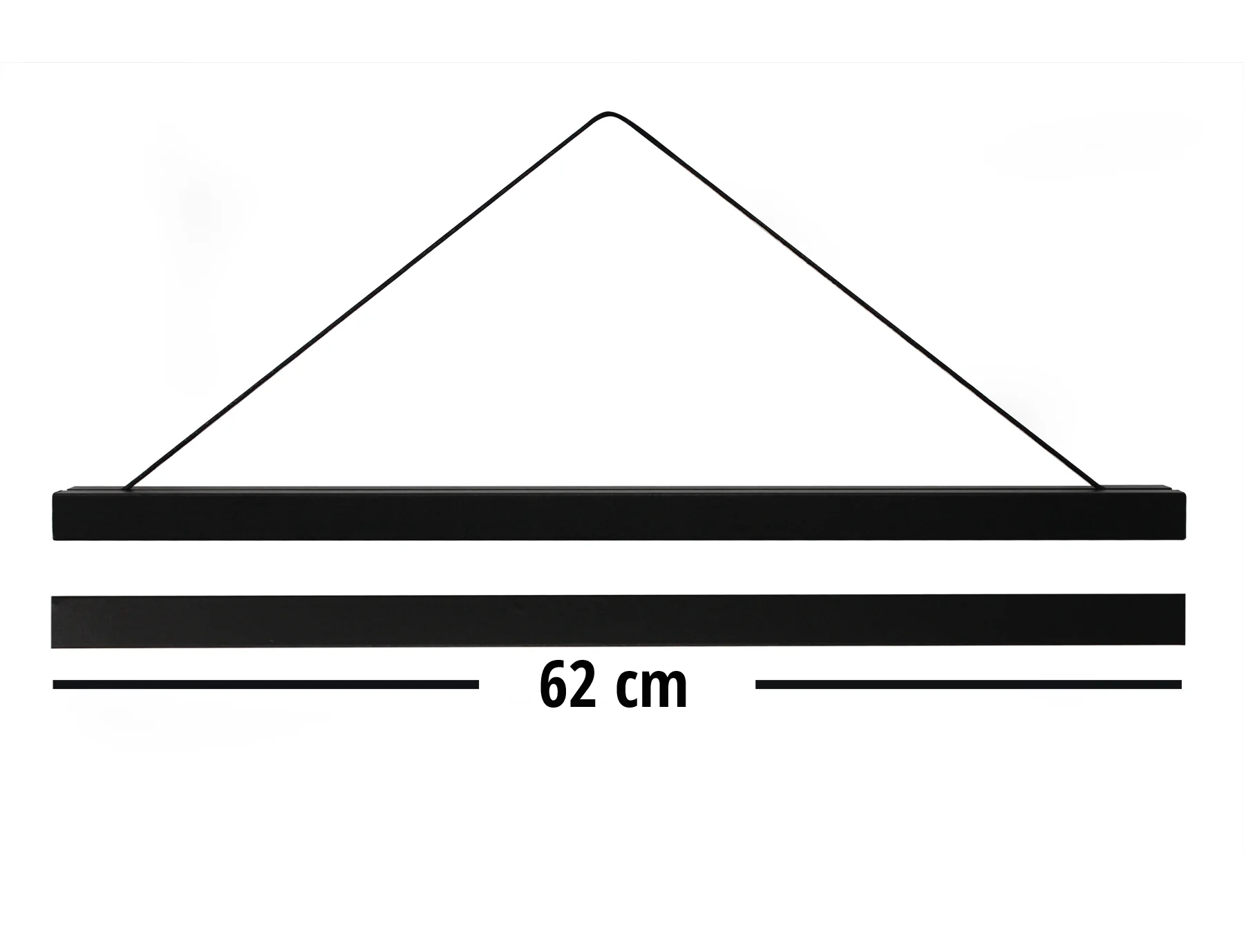 Magnetische Posterleisten 62 cm, Paar, MDF schwarz - Image 5