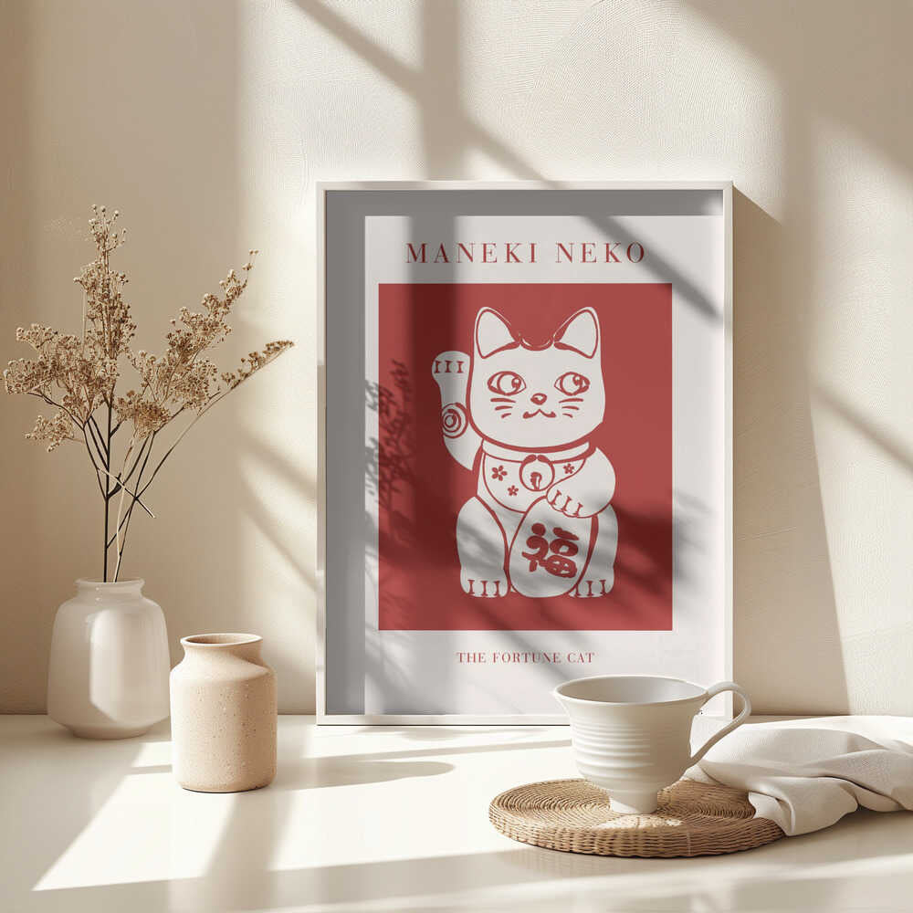 Maneki-Neko Cat Red - Image 5