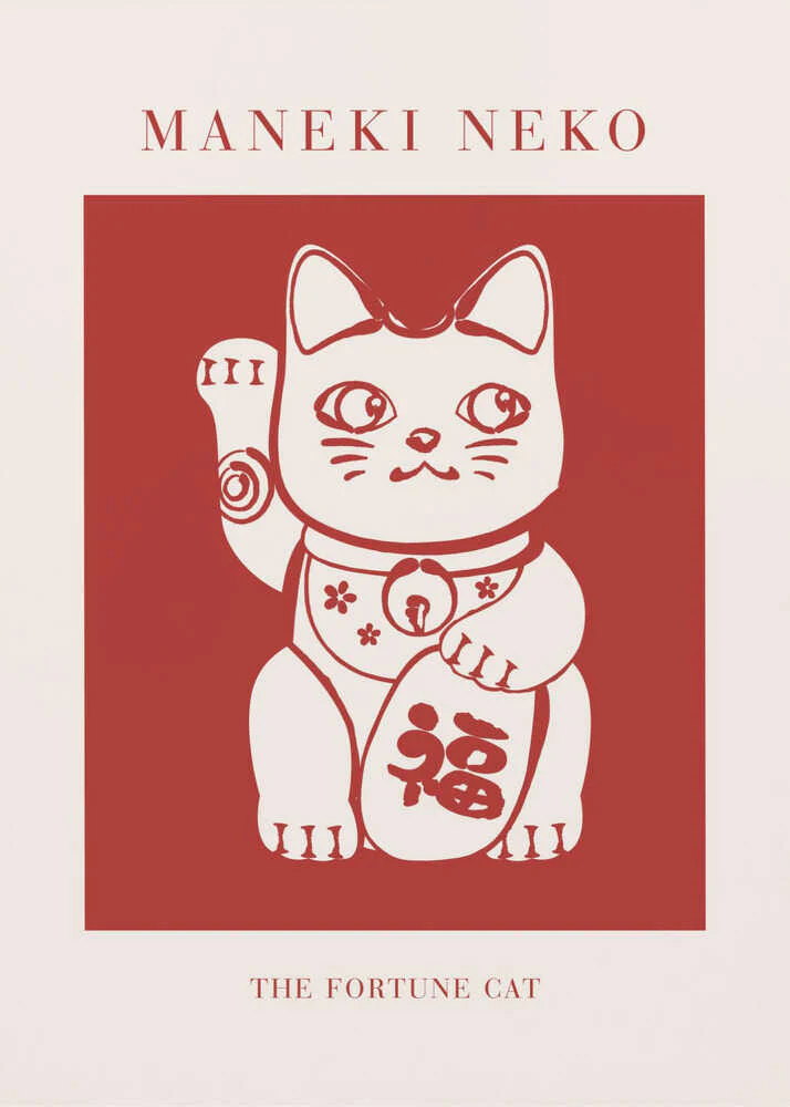 Maneki-Neko Cat Red - Image 7