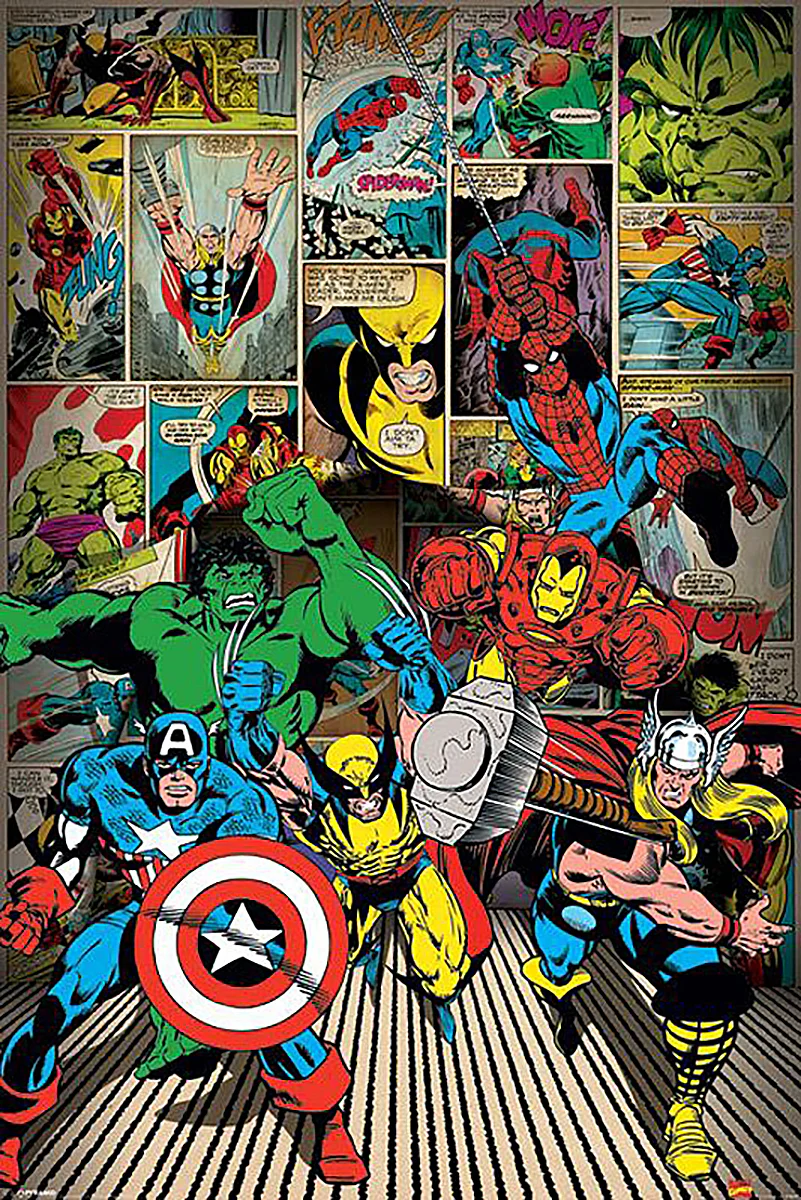 Marvel Comics Poster 3er-Set Retro - Image 3