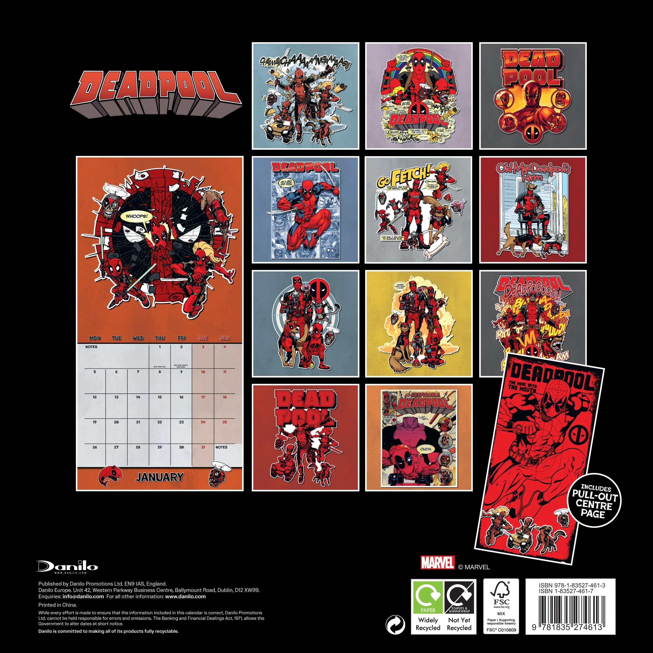 Marvel Deadpool Kalender 2026 - Image 4