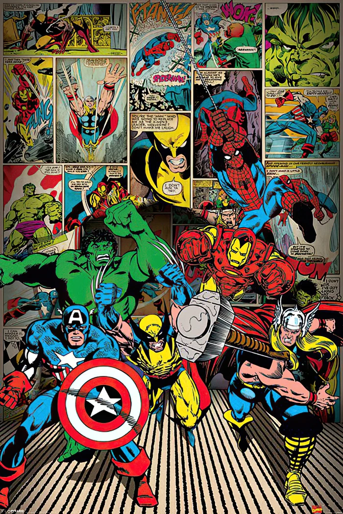 Marvel Poster Here Come The Heroes - Image 6