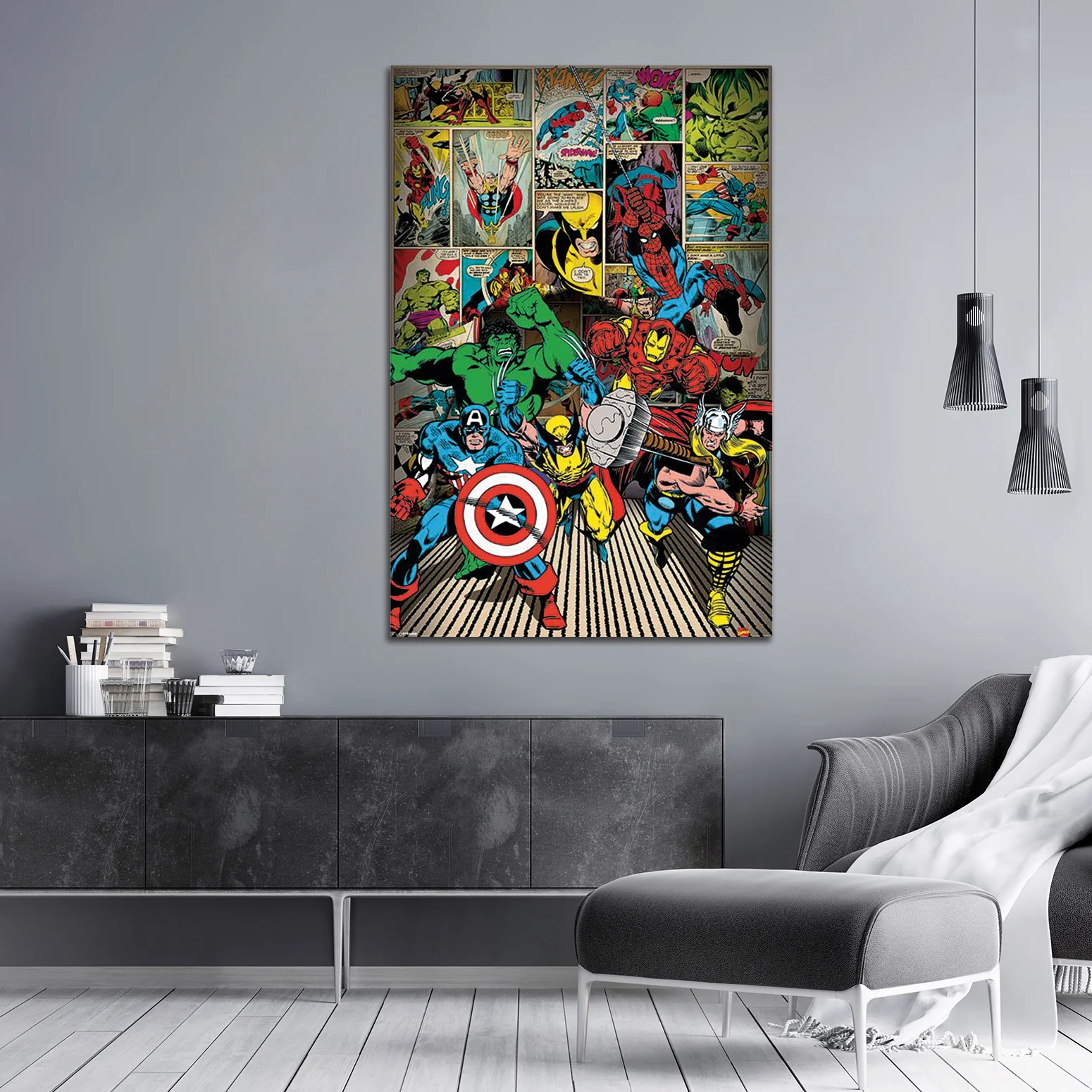Marvel Poster Here Come The Heroes - Image 8