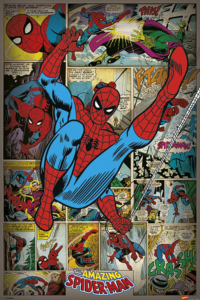 Marvel Poster Spider-Man Retro Comic