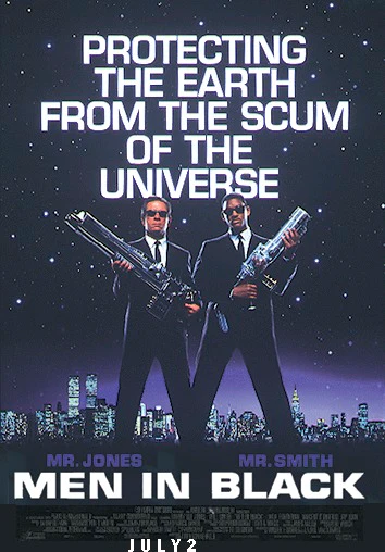 Postkarte Men in Black