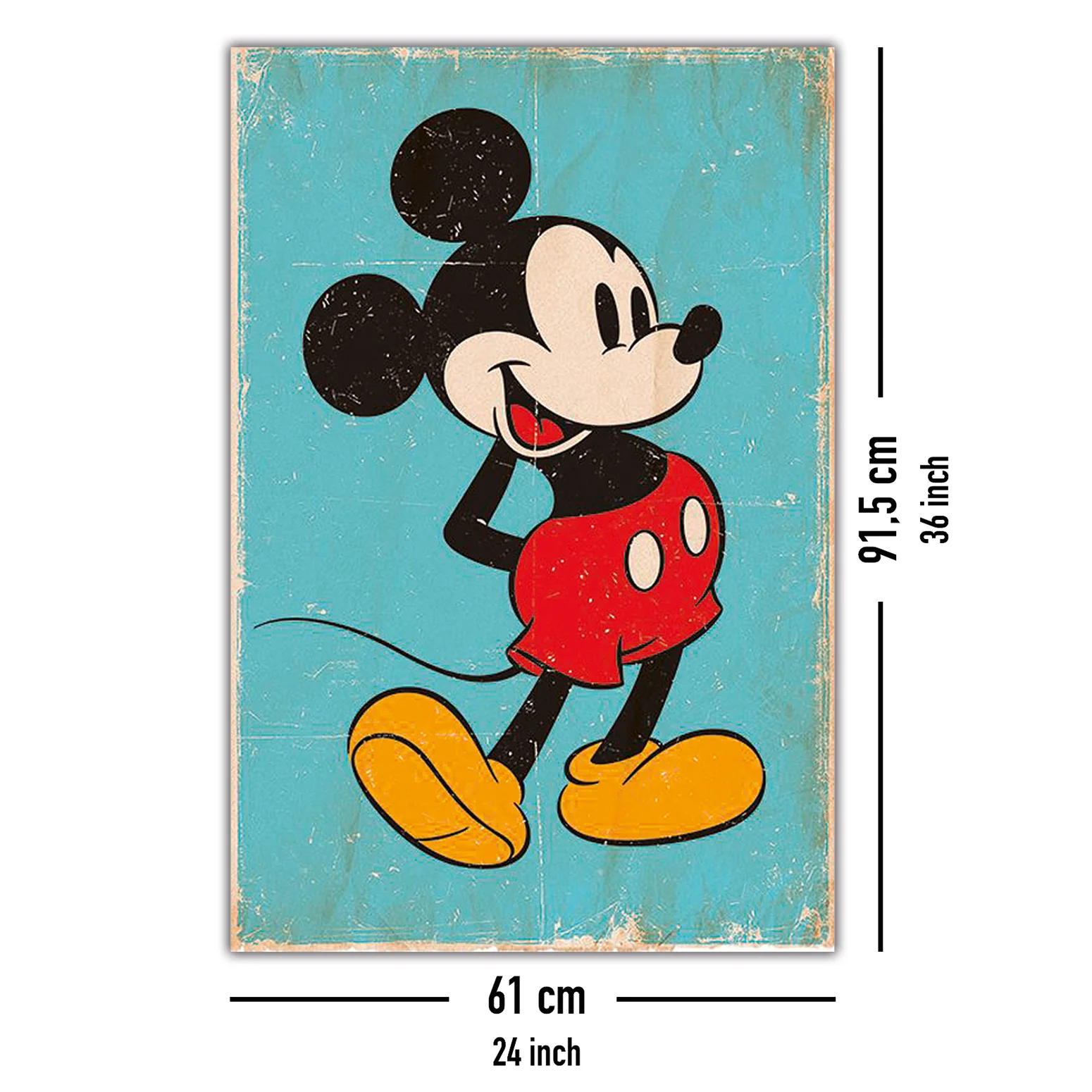Mickey Mouse Poster Retro Blue - Image 5