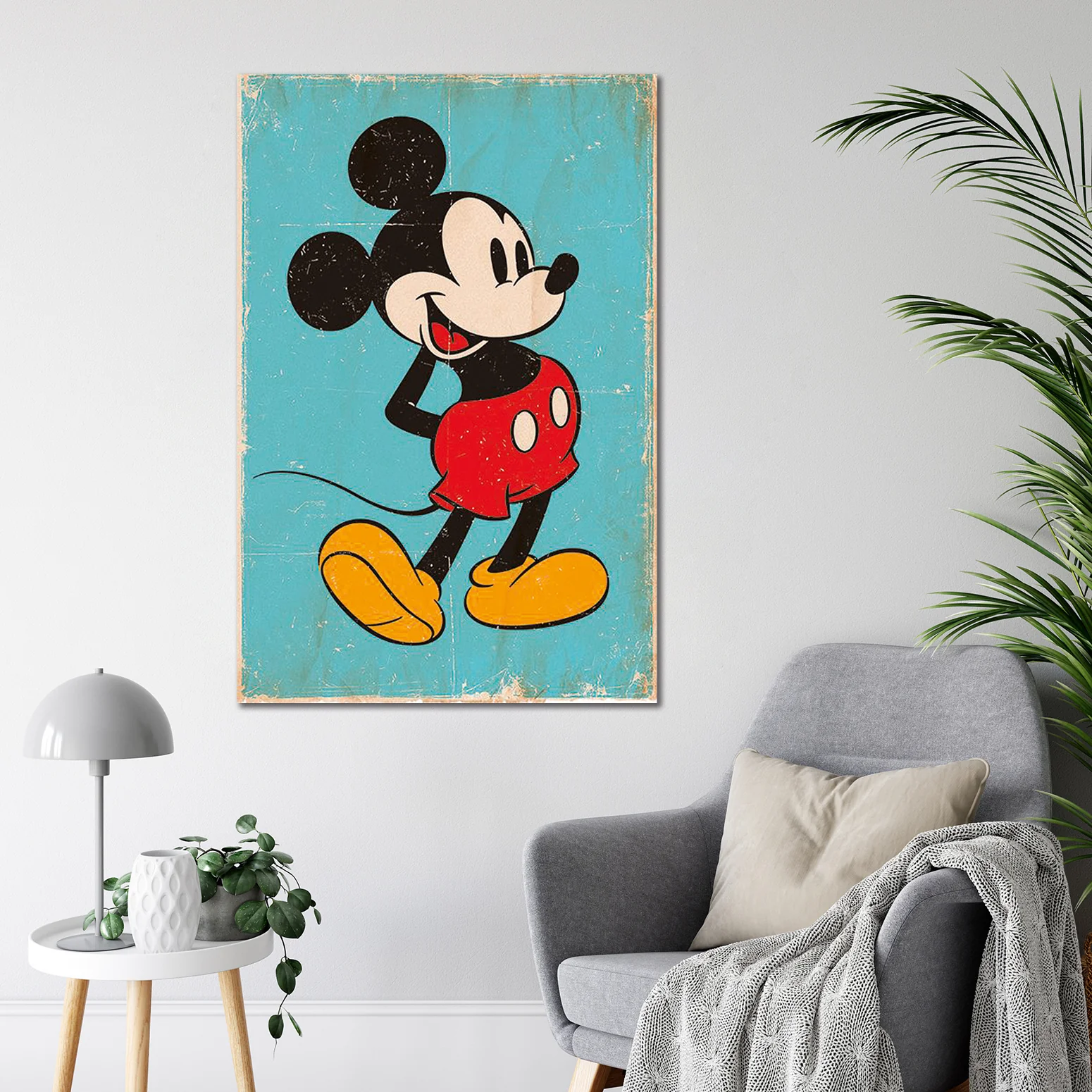Mickey Mouse Poster Retro Blue - Image 8