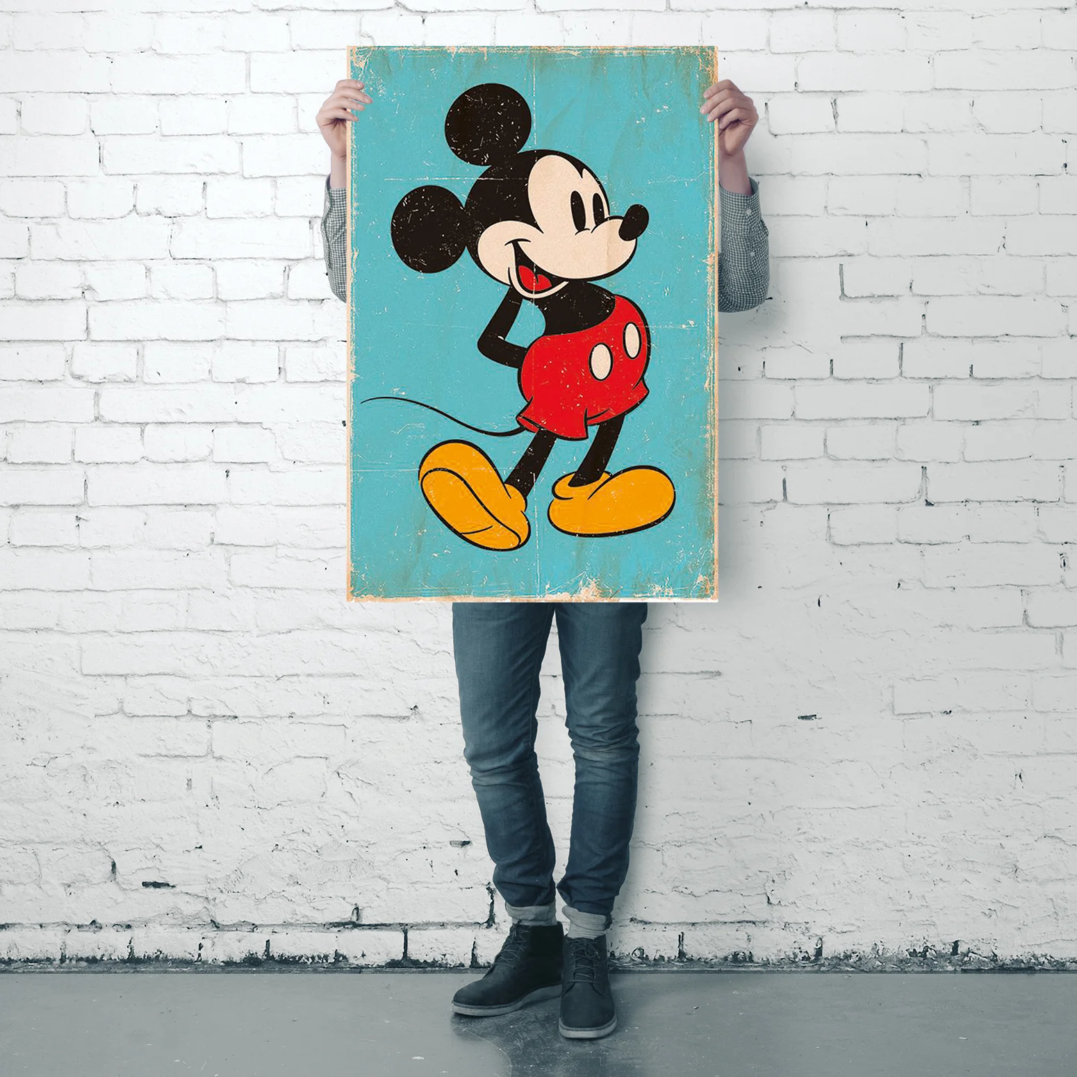 Mickey Mouse Poster Retro Blue - Image 9