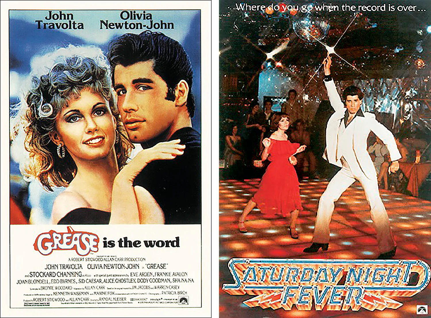 Musical Poster 2er-Set Grease & Saturday Night Fever