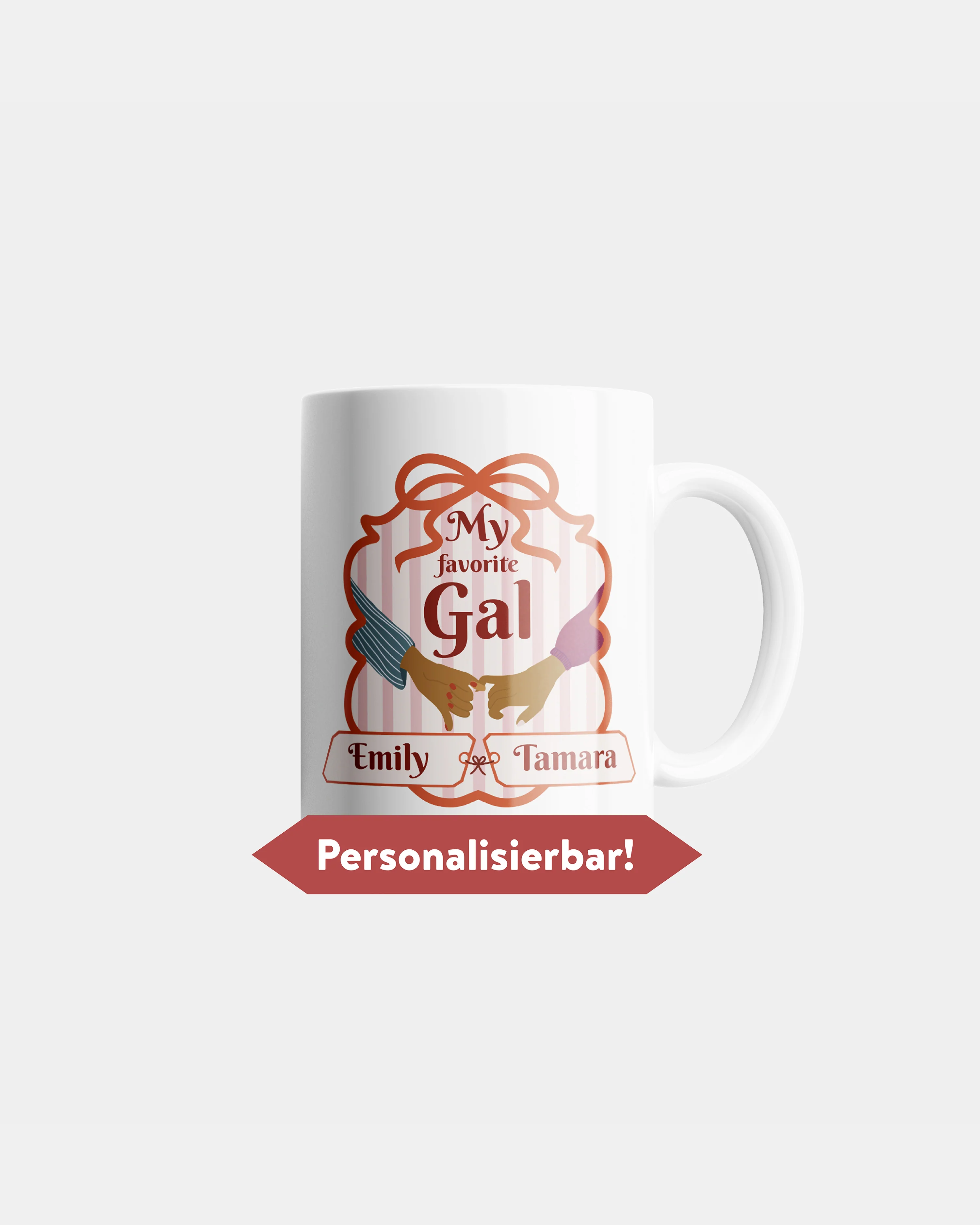 My favorite Gal Tasse - beste Freundinnen mit Wunschnamen - Inclusive Design Black Friends & Besties  - 330 ml