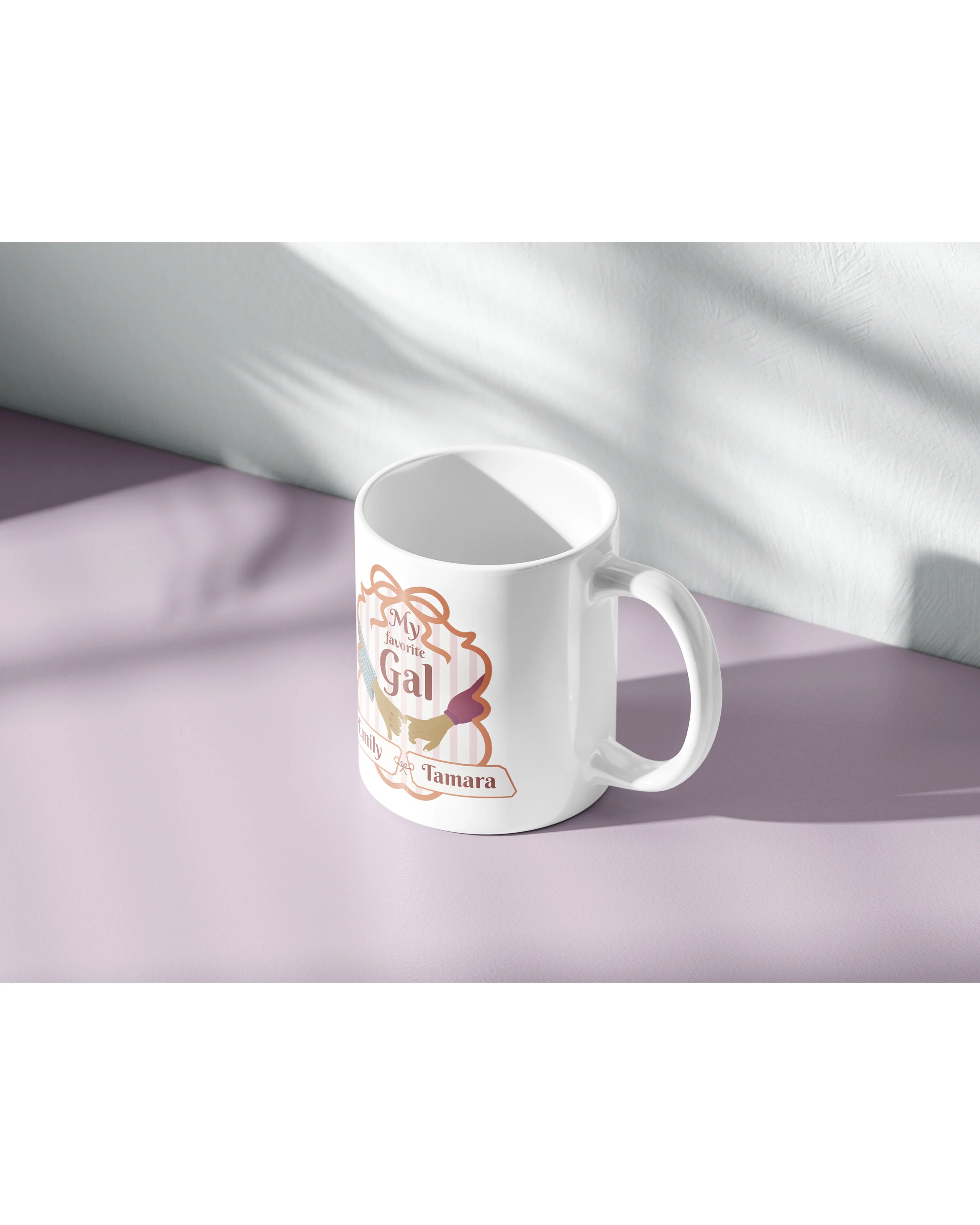 My favorite Gal Tasse White Girlies mit Wunschnamen ca. 330 ml - Image 3