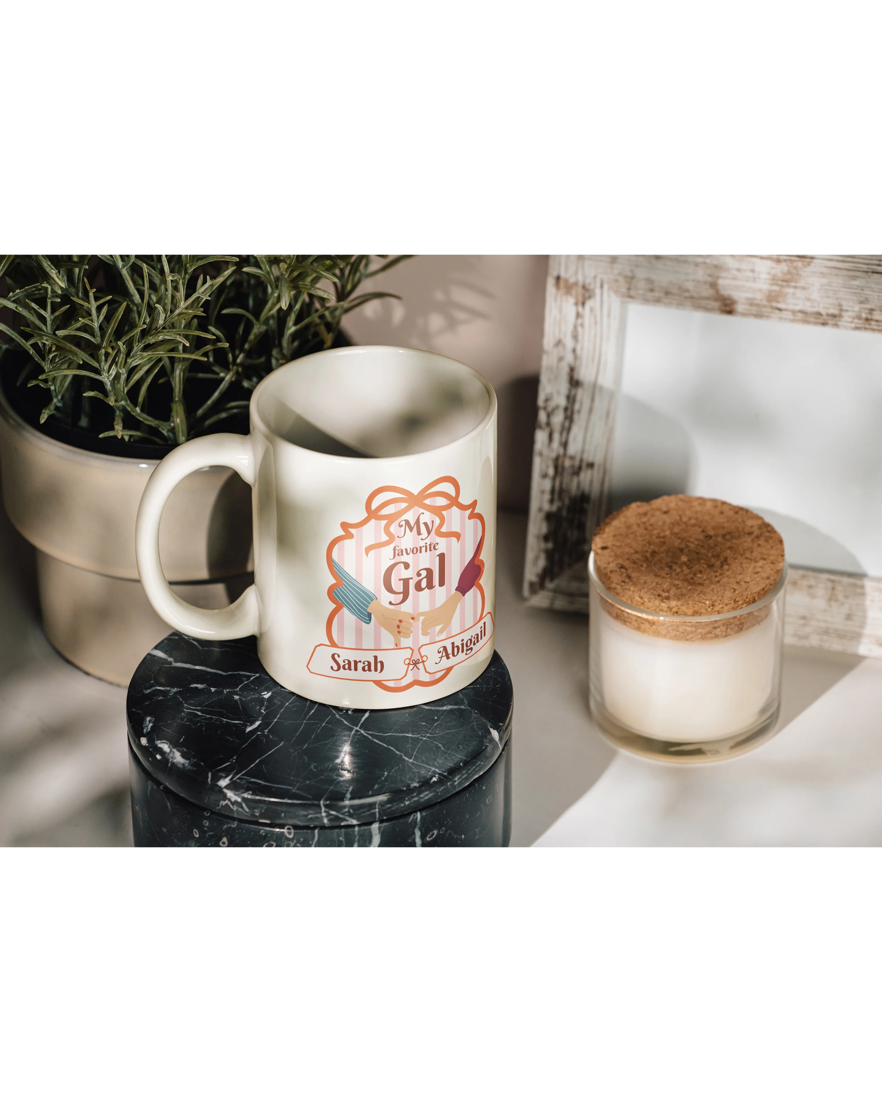 My favorite Gal Tasse White Girlies mit Wunschnamen ca. 330 ml - Image 4
