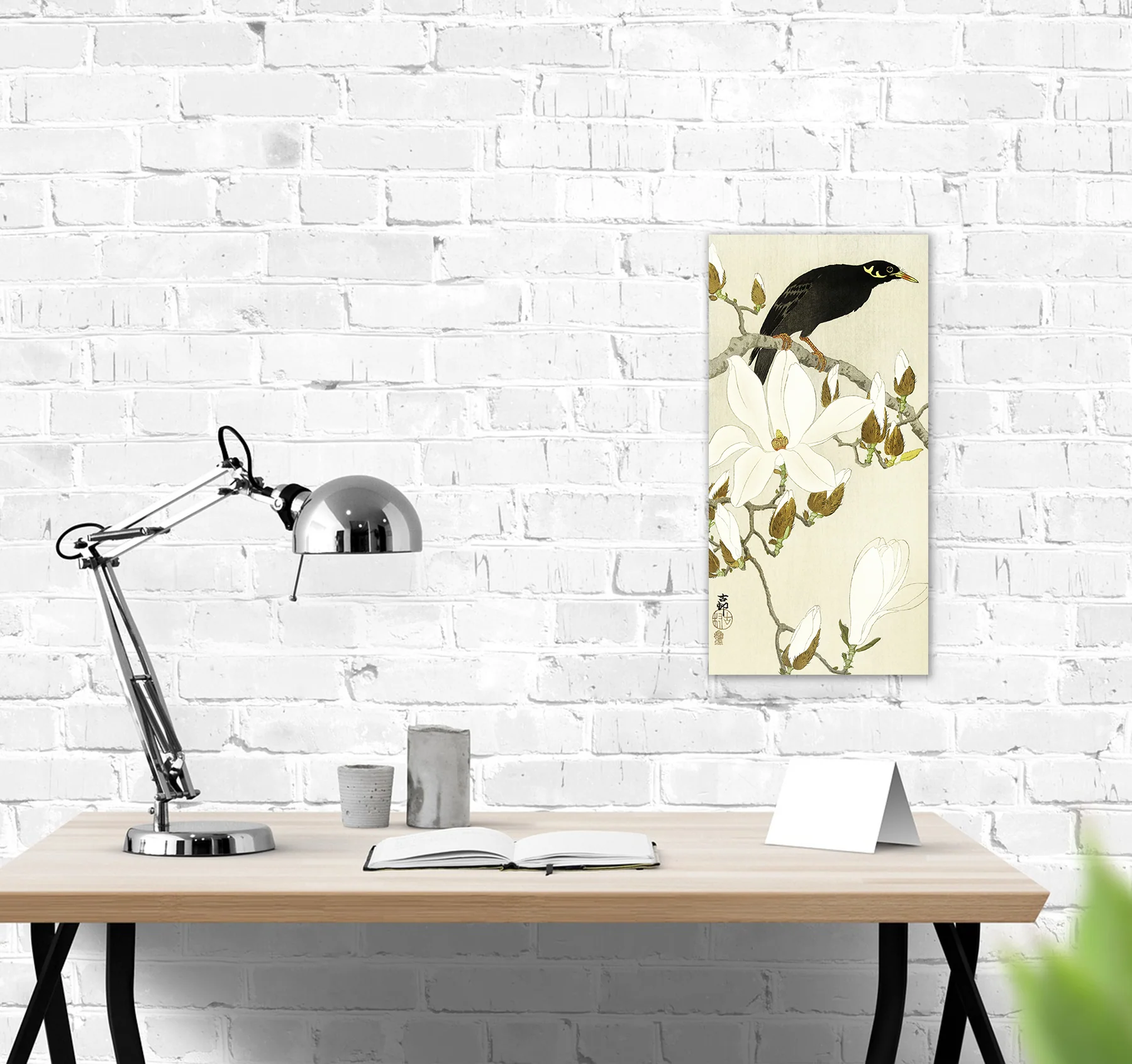 Myna On Magnolia Branch Kunstdruck Ohara Koson - Image 2