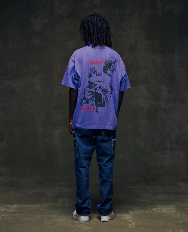 Naruto Graphic T-Shirt Purple Itachi X Sasuke Uchiha Neptun - Image 7