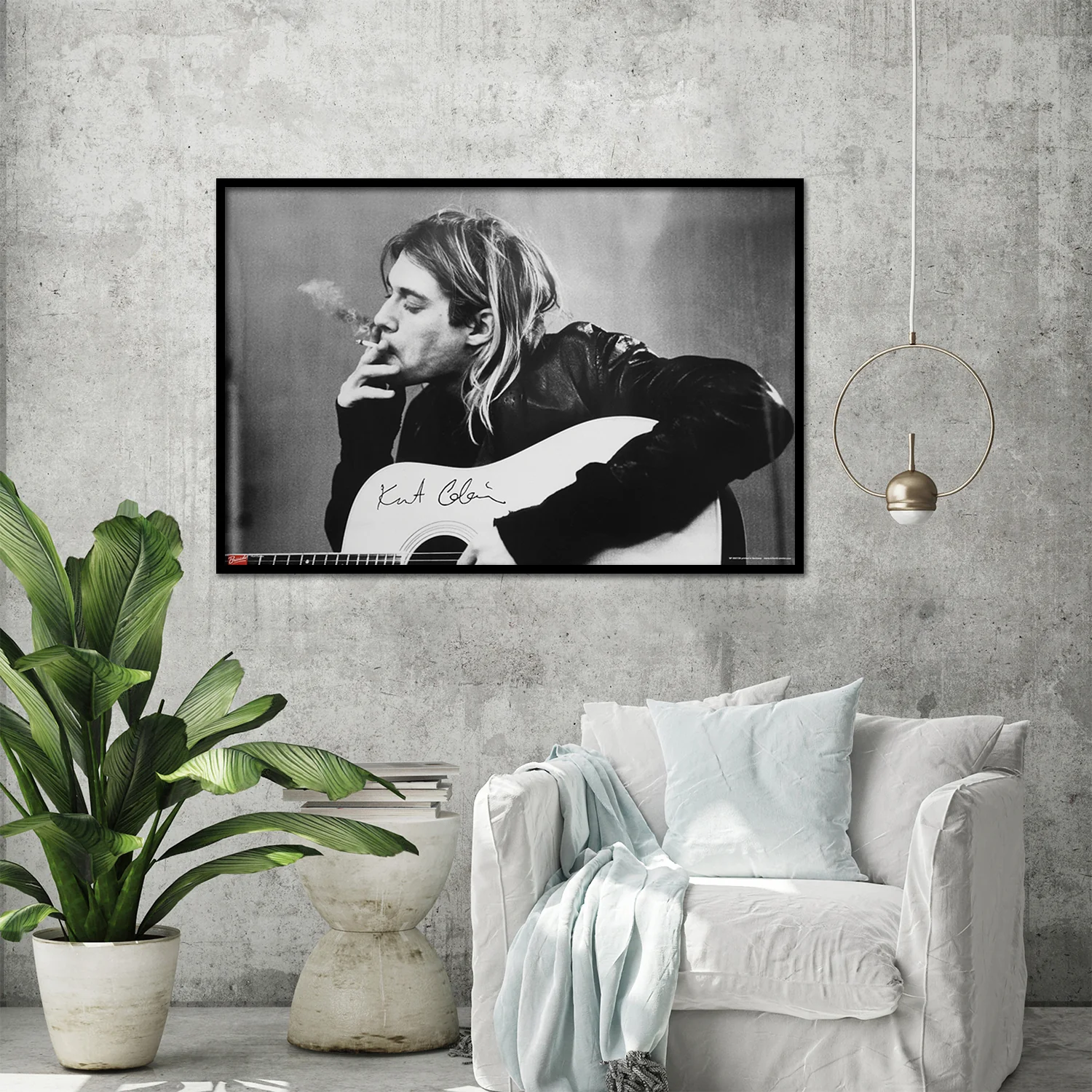 Nirvana Poster Kurt Cobain Smoking & Guitar - Image 7