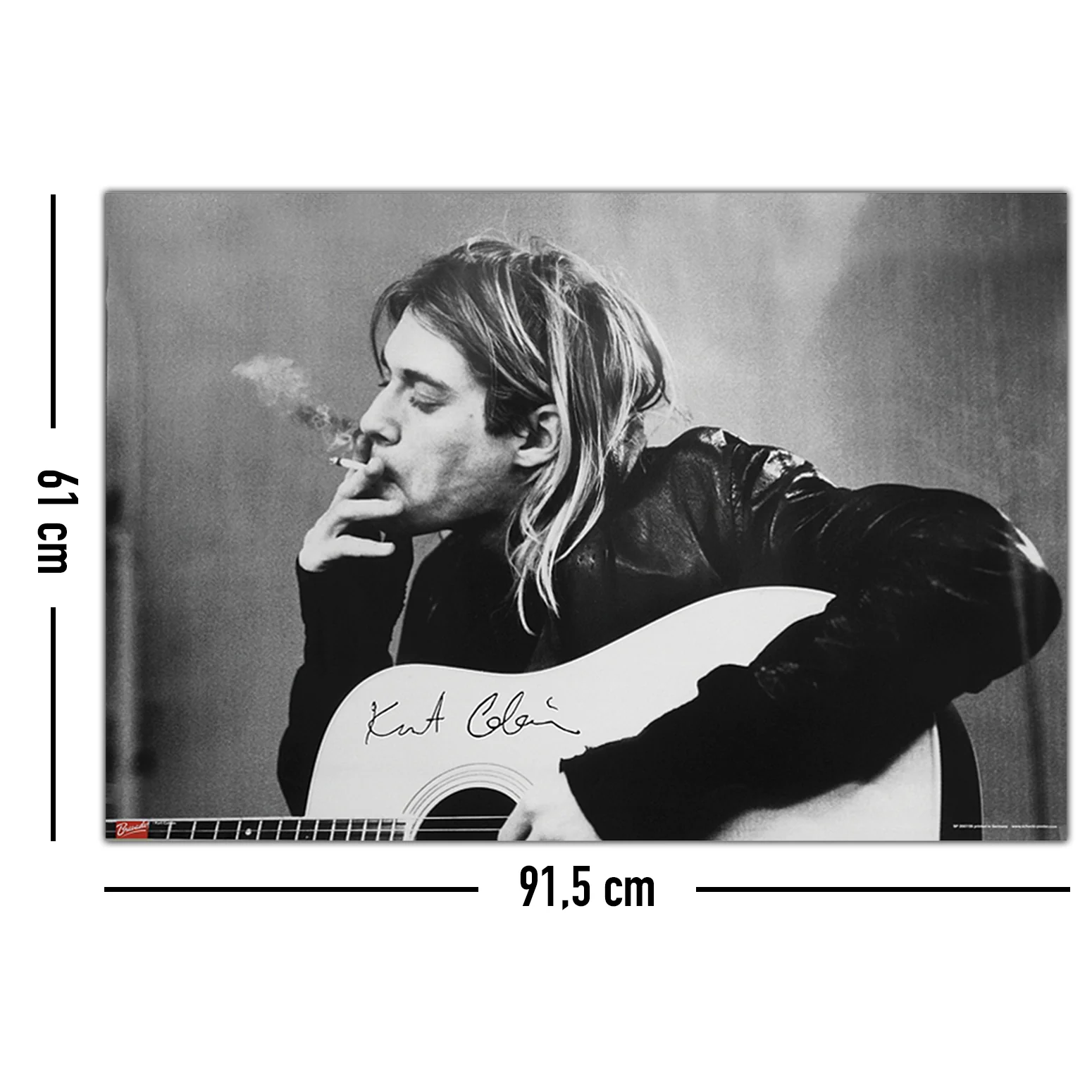 Nirvana Poster Kurt Cobain Smoking & Guitar - Image 9