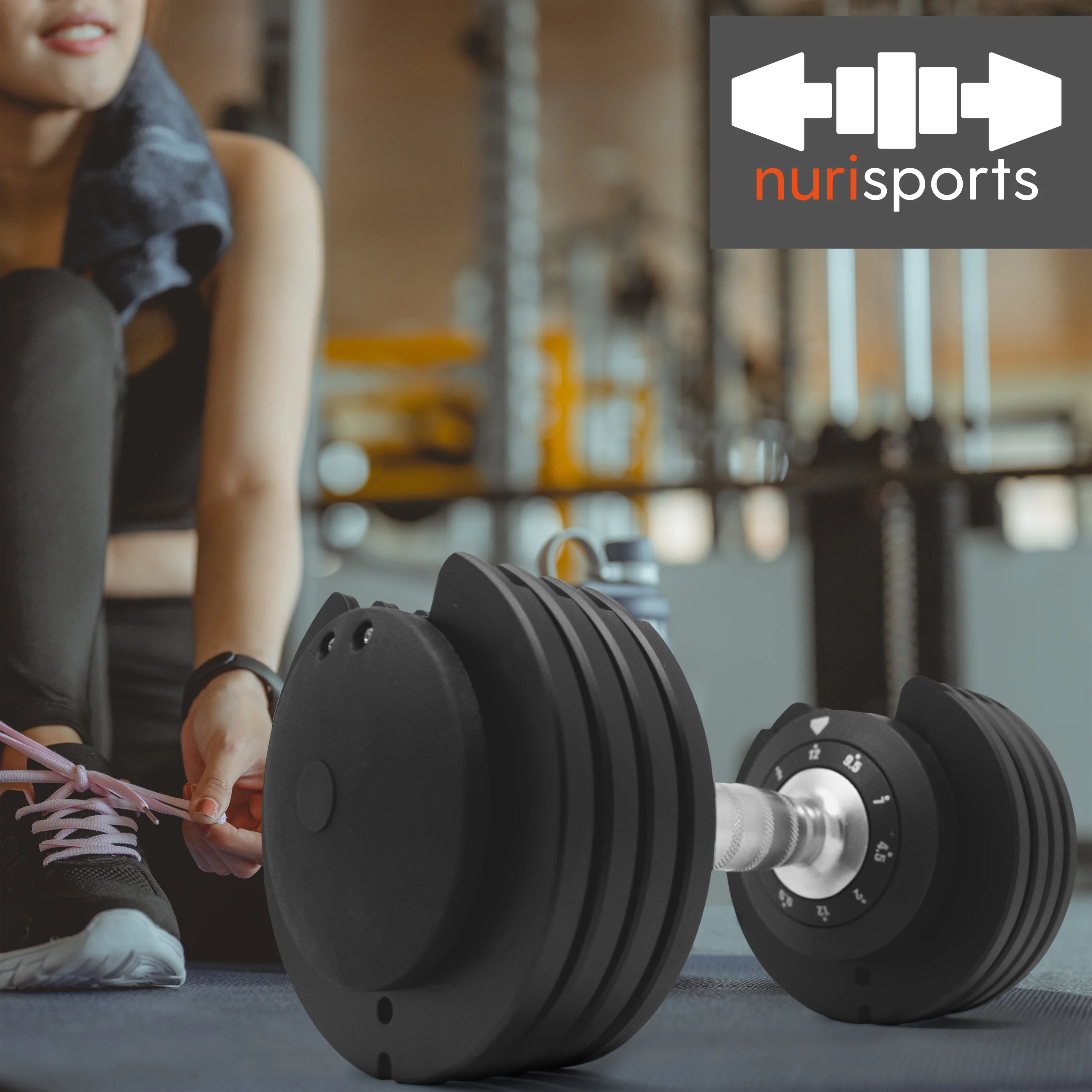 nurisports Set 2 verstellbare Hanteln 2 kg -12 kg - Image 9