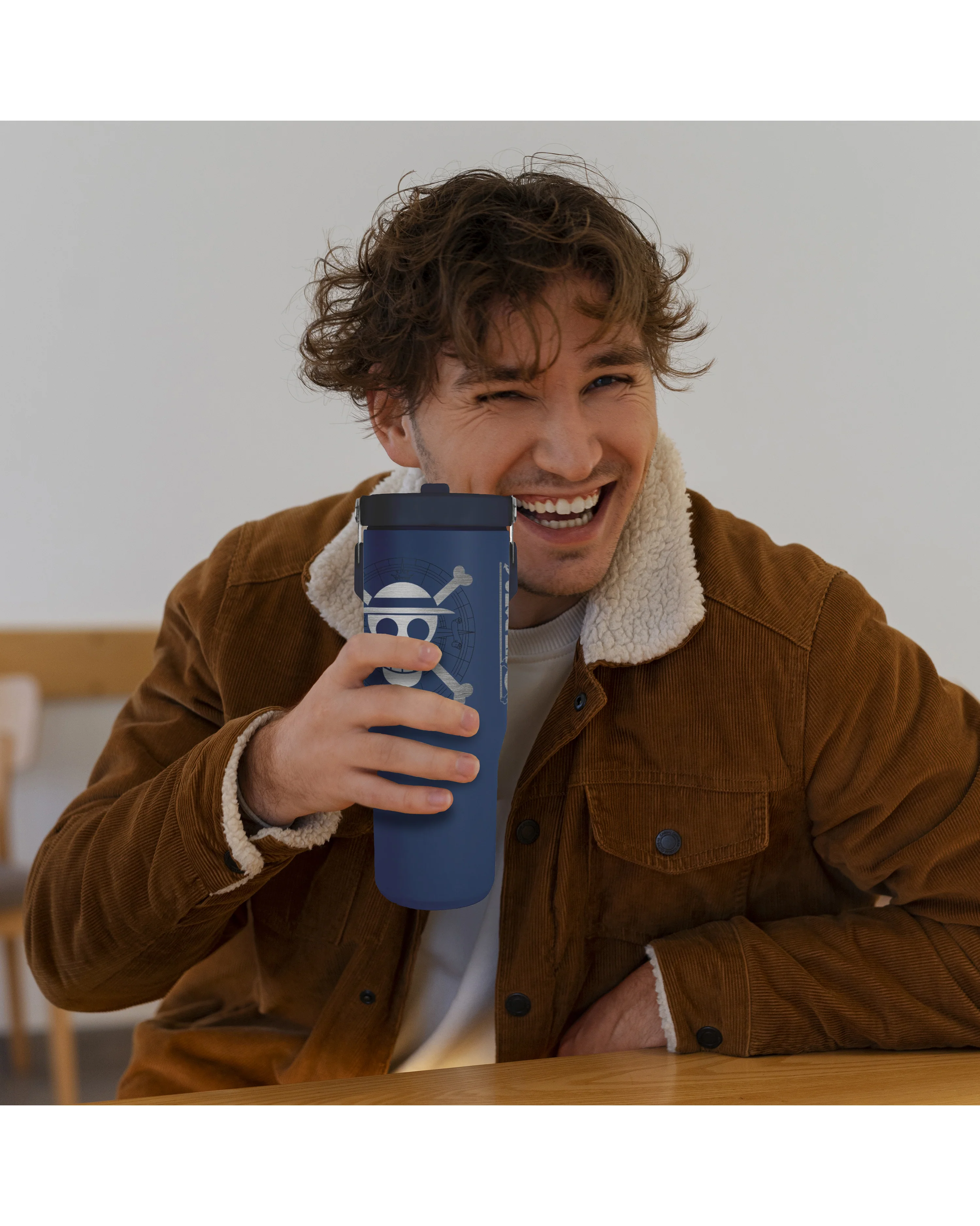 One Piece 30 oz Tumbler mit Griff & Flip-Strohhalm 0,85l - Image 2