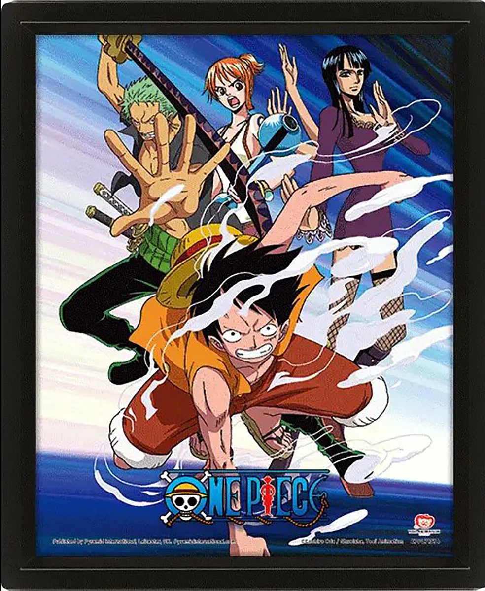 One Piece 3D Poster Straw Hat Pirates Assault