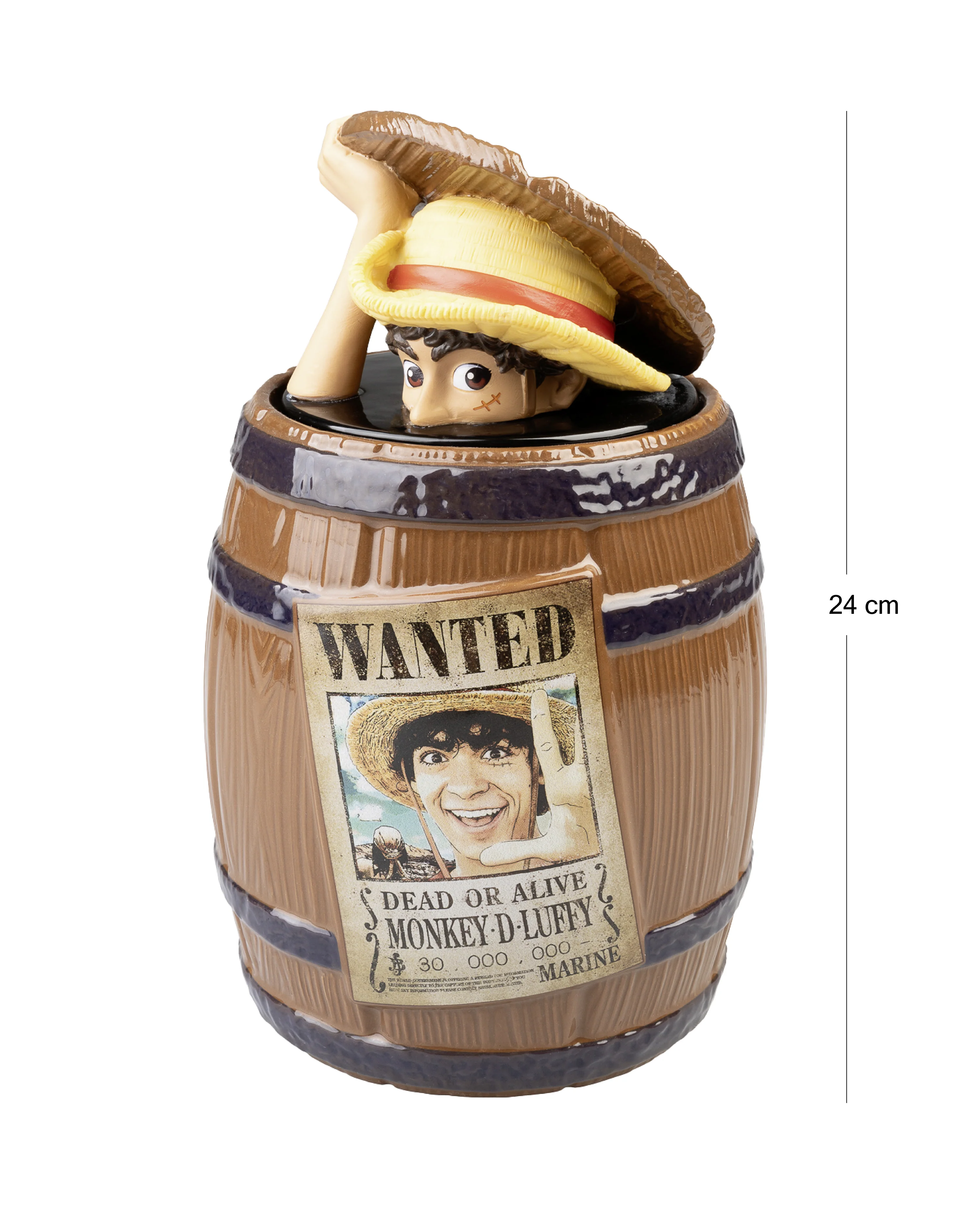 One Piece Keksdose Wanted Monkey D. Luffy Faß Barrel - Image 6