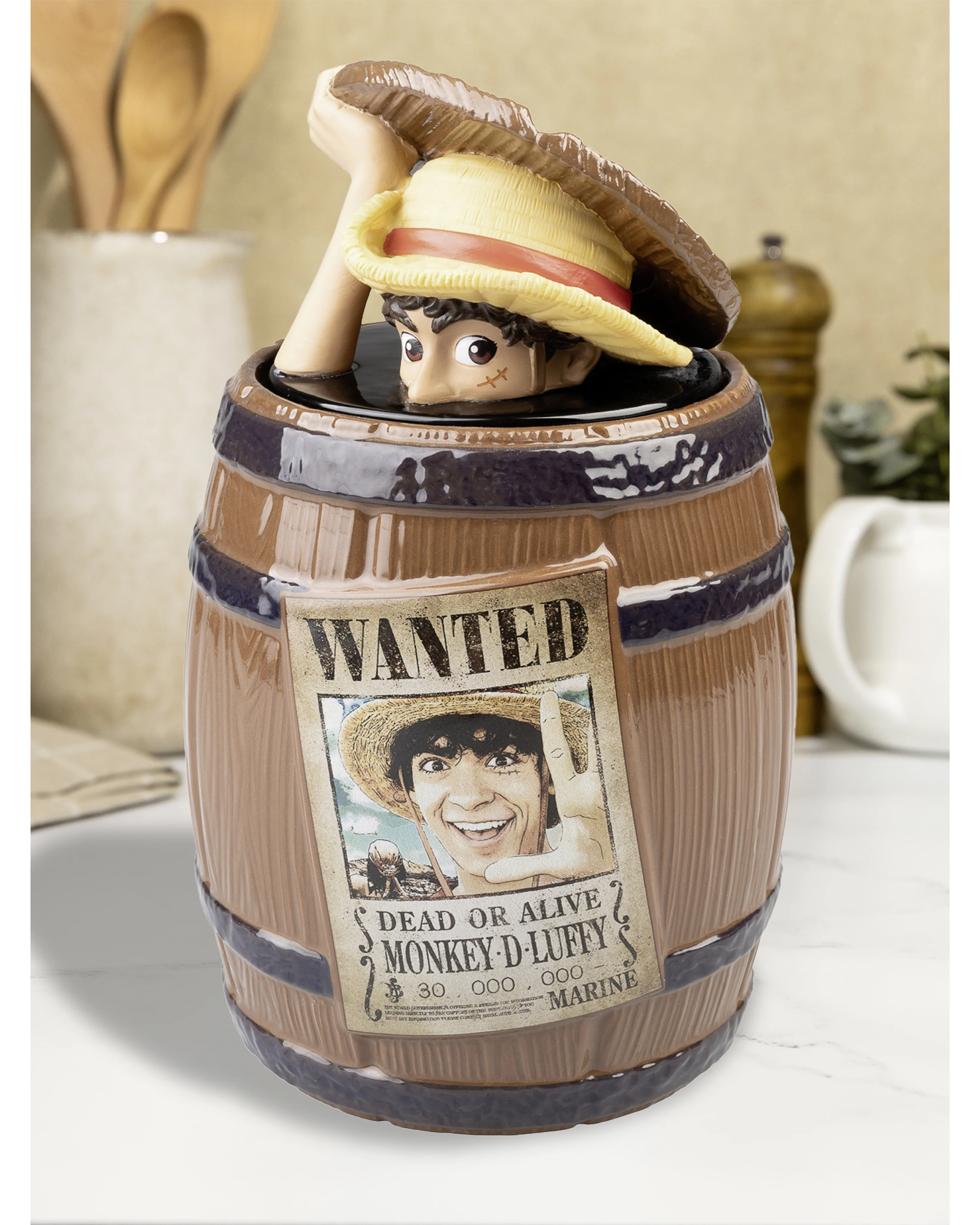 One Piece Keksdose Wanted Monkey D. Luffy Faß Barrel - Image 7