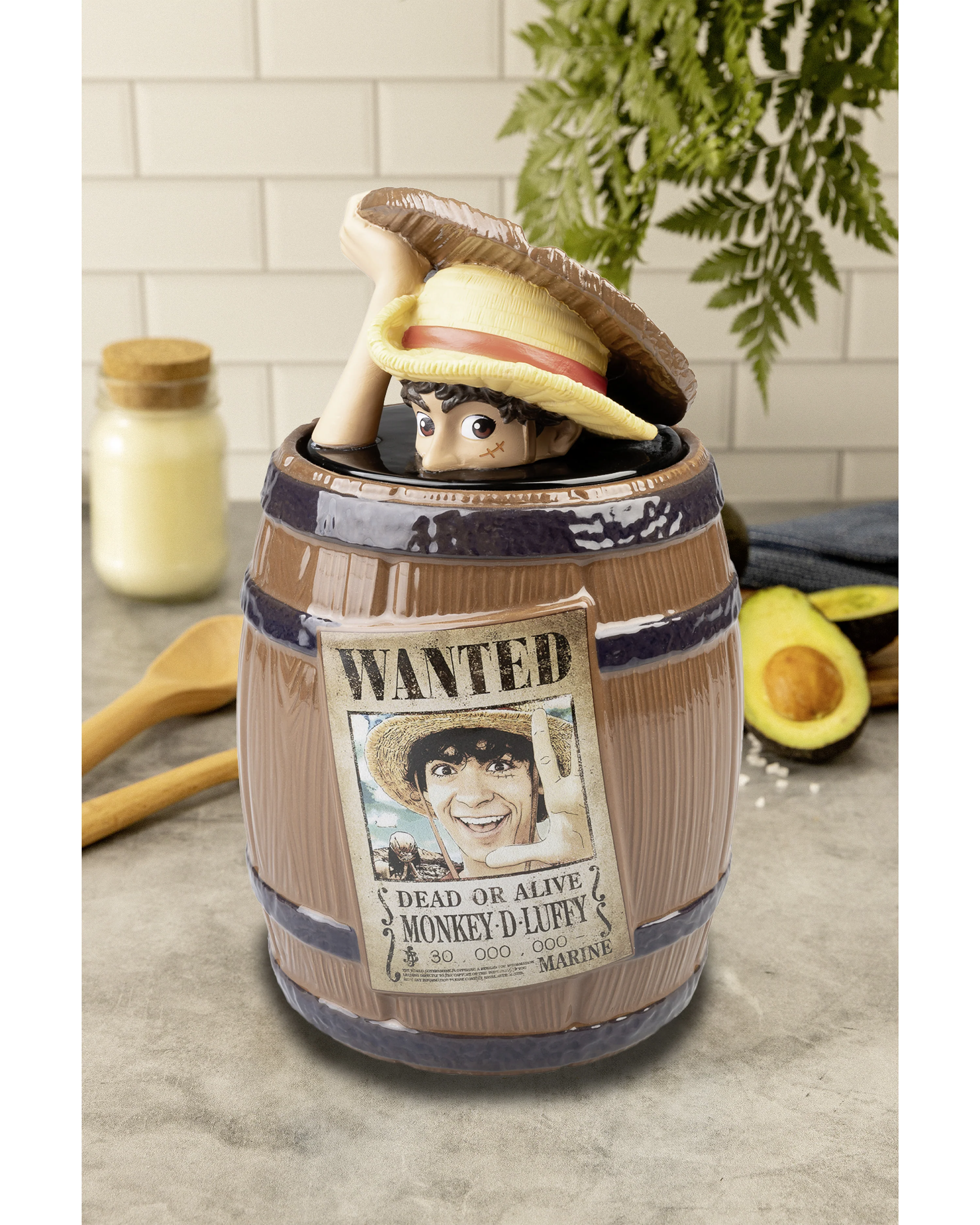 One Piece Keksdose Wanted Monkey D. Luffy Faß Barrel - Image 8