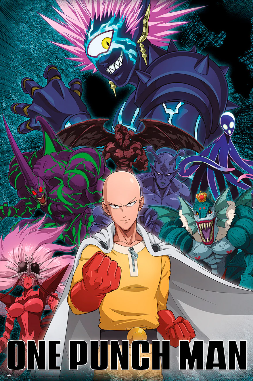 One Punch Man Poster Saitama vs Villain