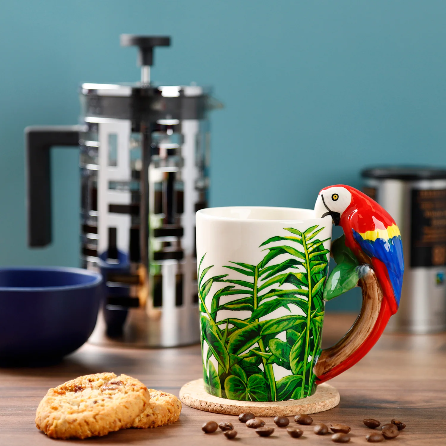 Papagei Tasse Ara, 3-D Henkel 2-er Set - Image 4