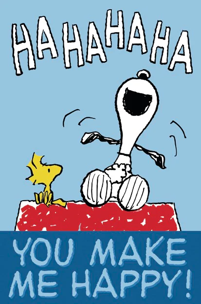 Peanuts Postkarte you Make me Happy