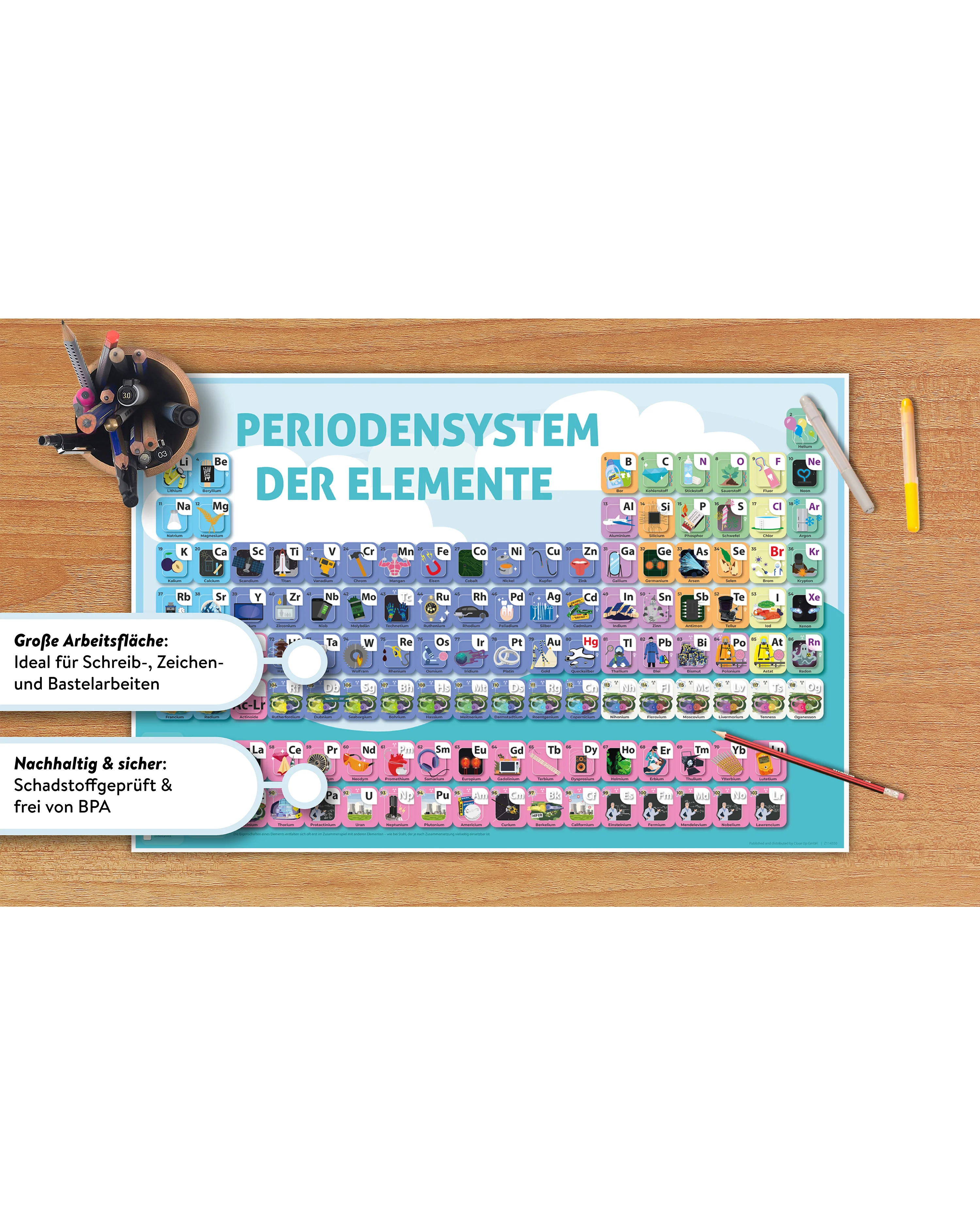 Periodensystem für Kinder Schreibtischunterlage - Image 5