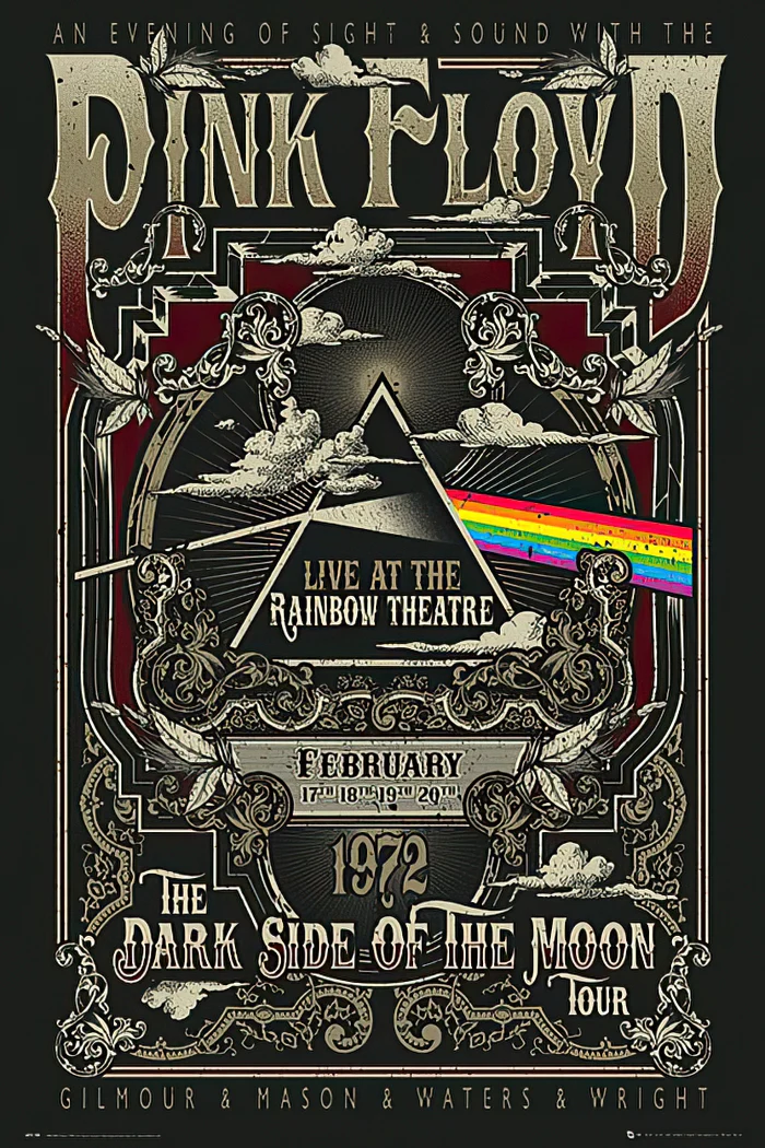 Pink Floyd Poster Live at the Rainbow Theatre, London