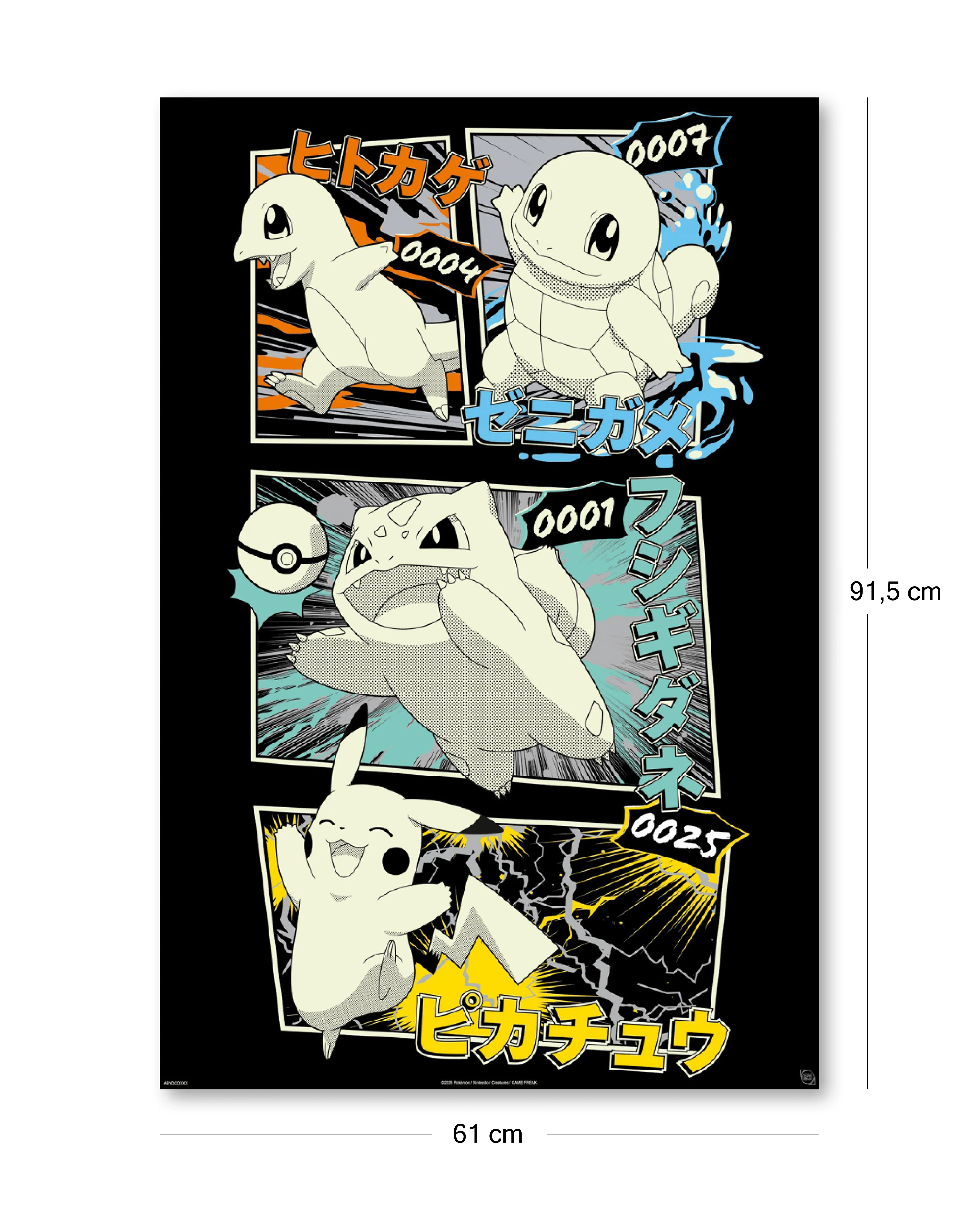 Pokémon Poster Collage Pikachu & Kanto Starters - Image 2