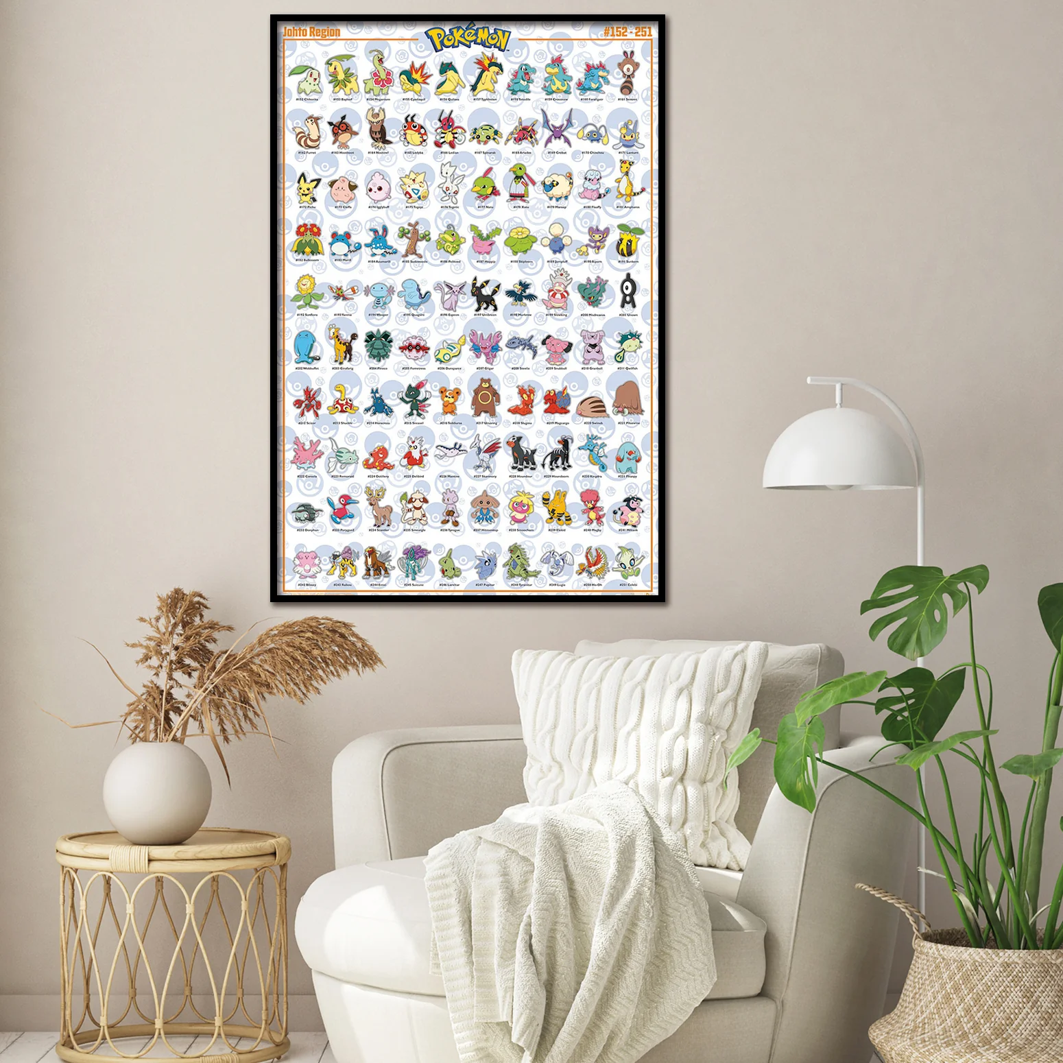 Pokémon Poster Johto Region (#152-251) - Image 7