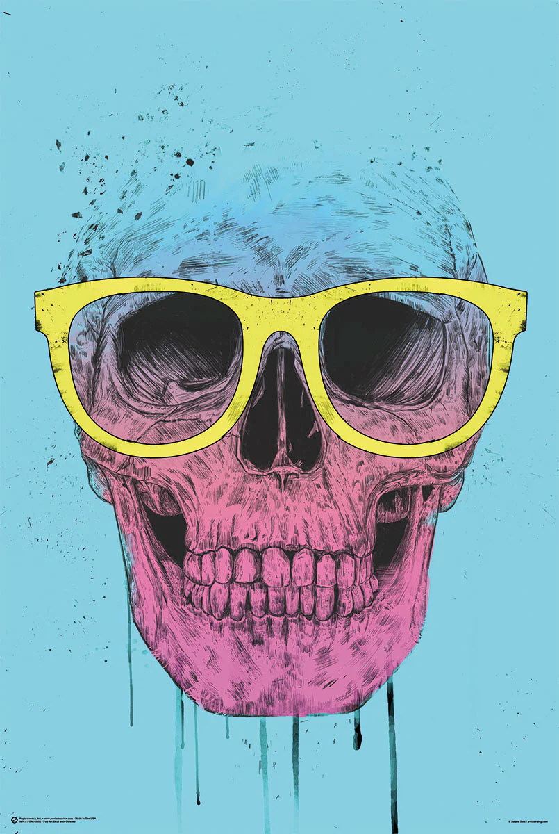 Pop Art Skull Poster