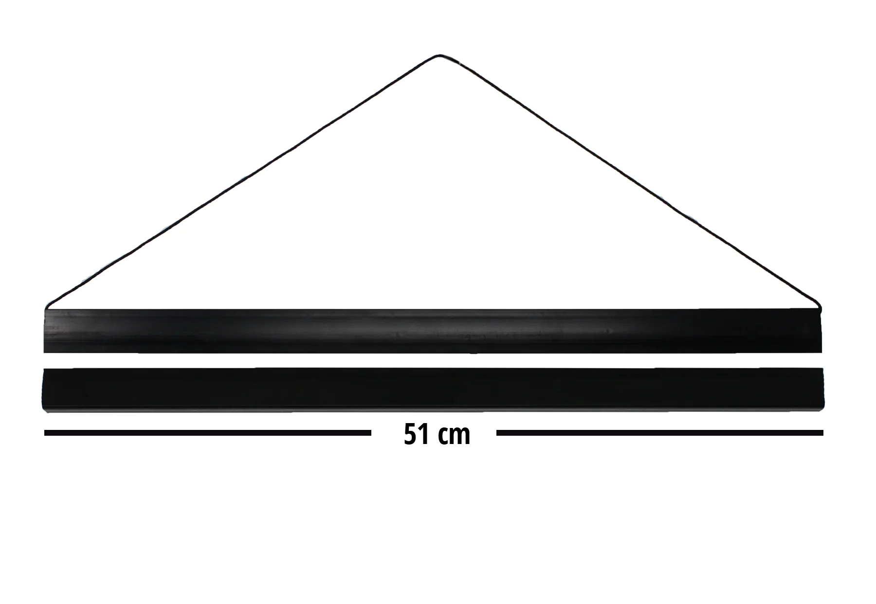 Posterleisten schwarz 51 cm (Paar) mit Aufhängeschnur - Image 4