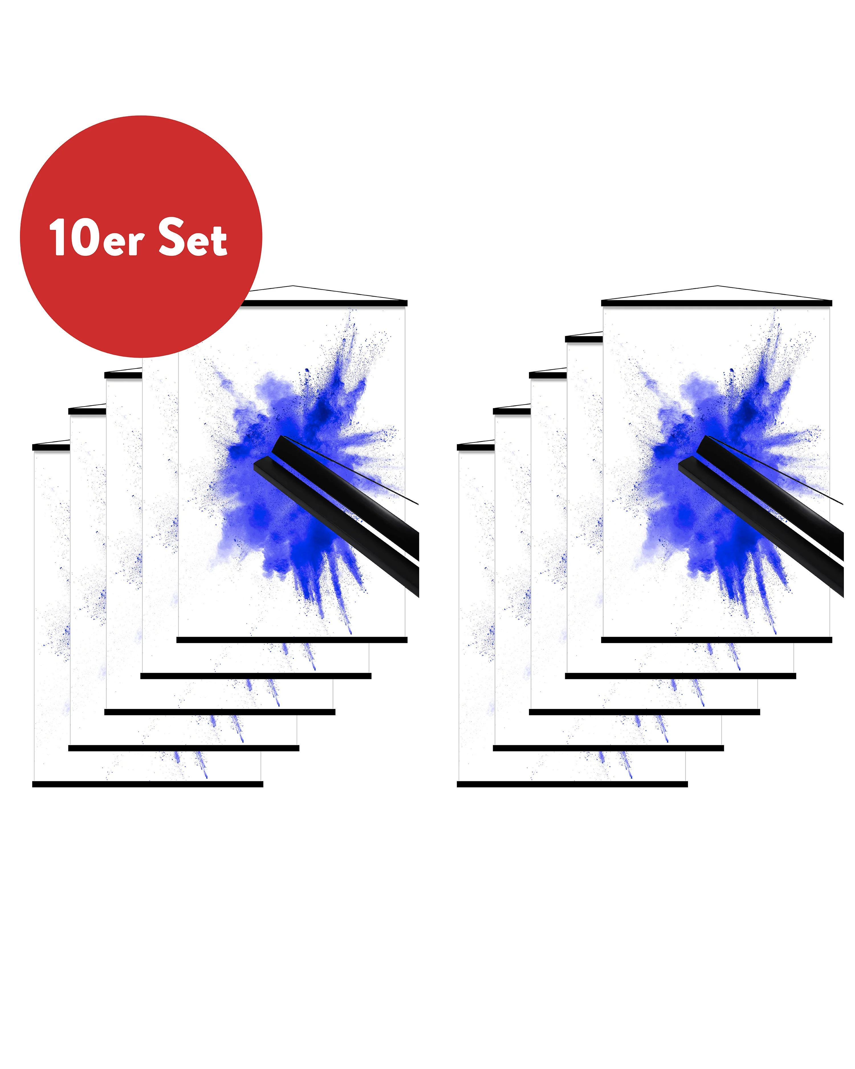Posterleistenset schwarz 61 cm 10 Paare