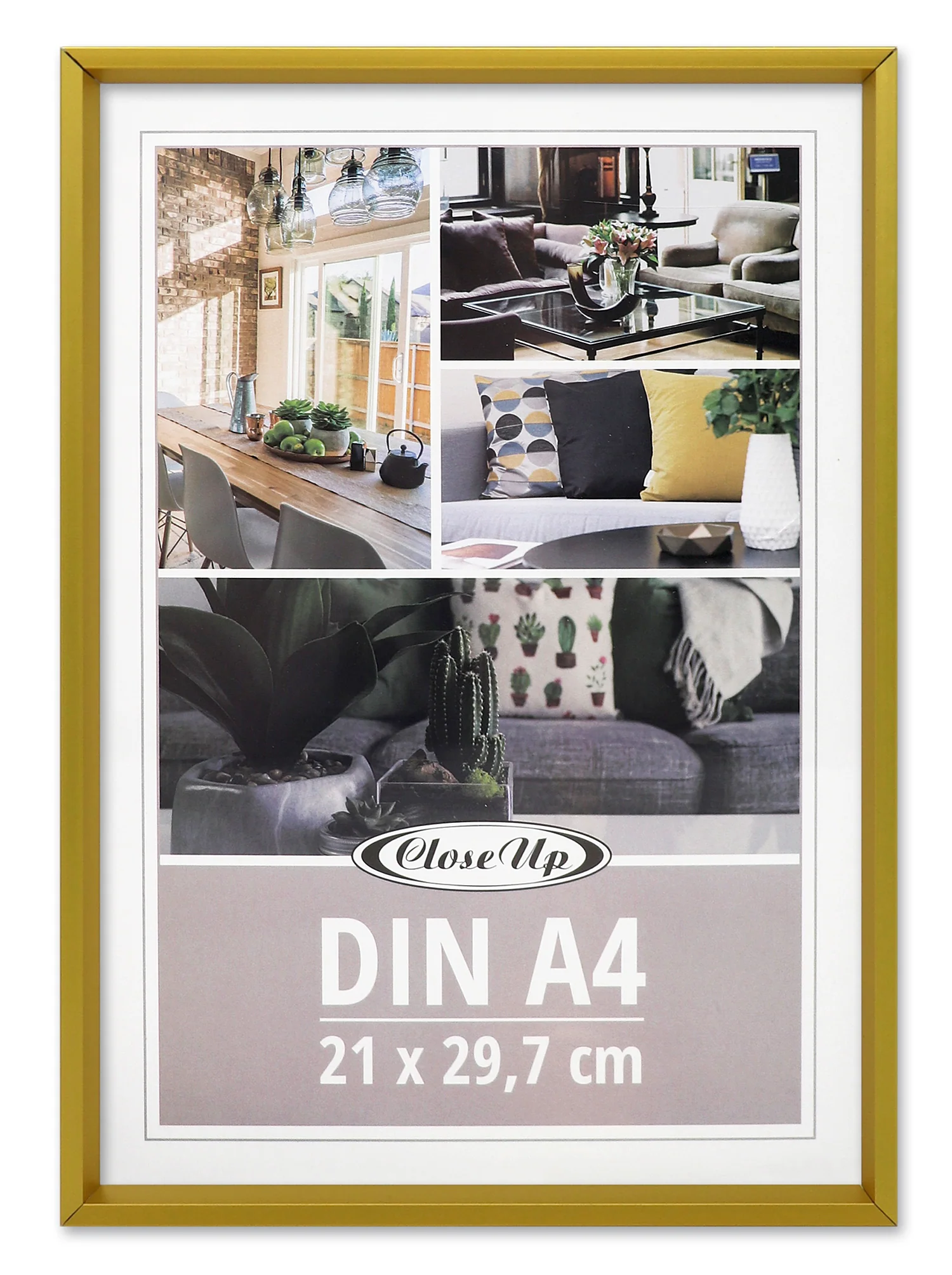 Posterrahmen 21 x 29,7 cm Aluminium gold DIN A4