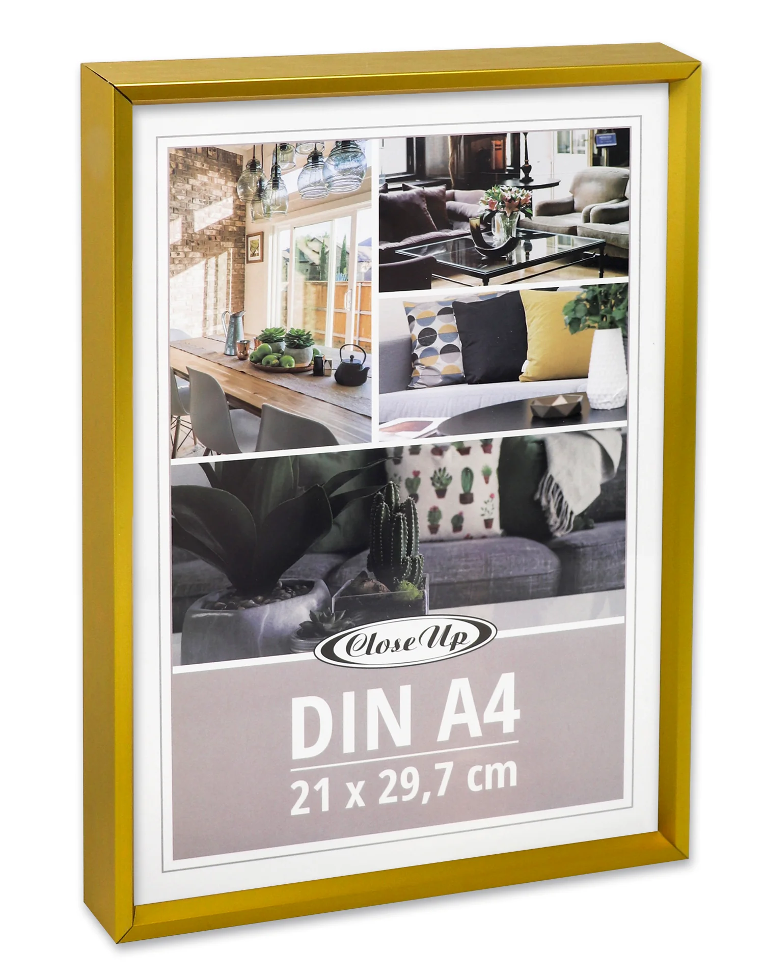 Posterrahmen 21 x 29,7 cm Aluminium gold DIN A4 - Image 2