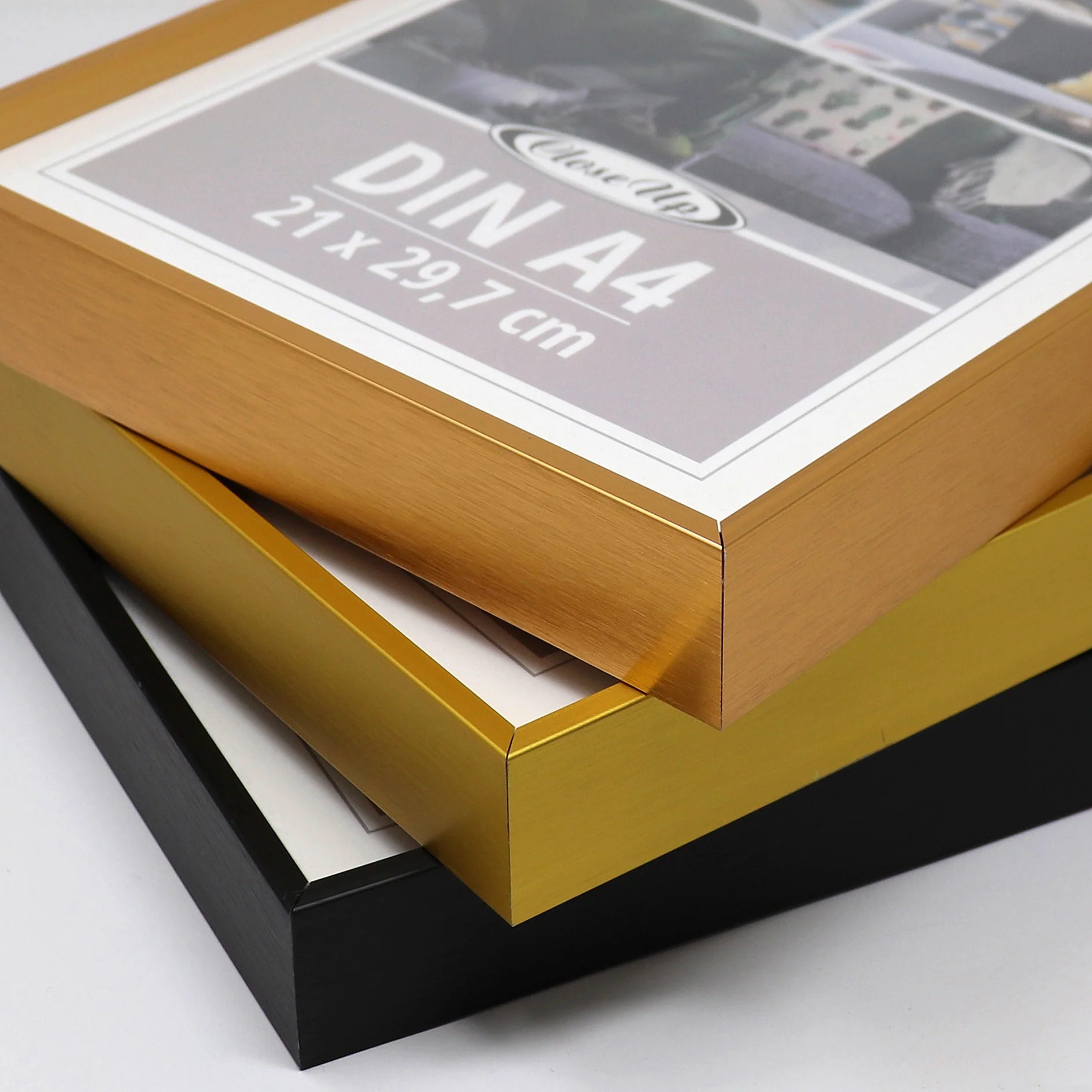 Posterrahmen 21 x 29,7 cm Aluminium gold DIN A4 - Image 4