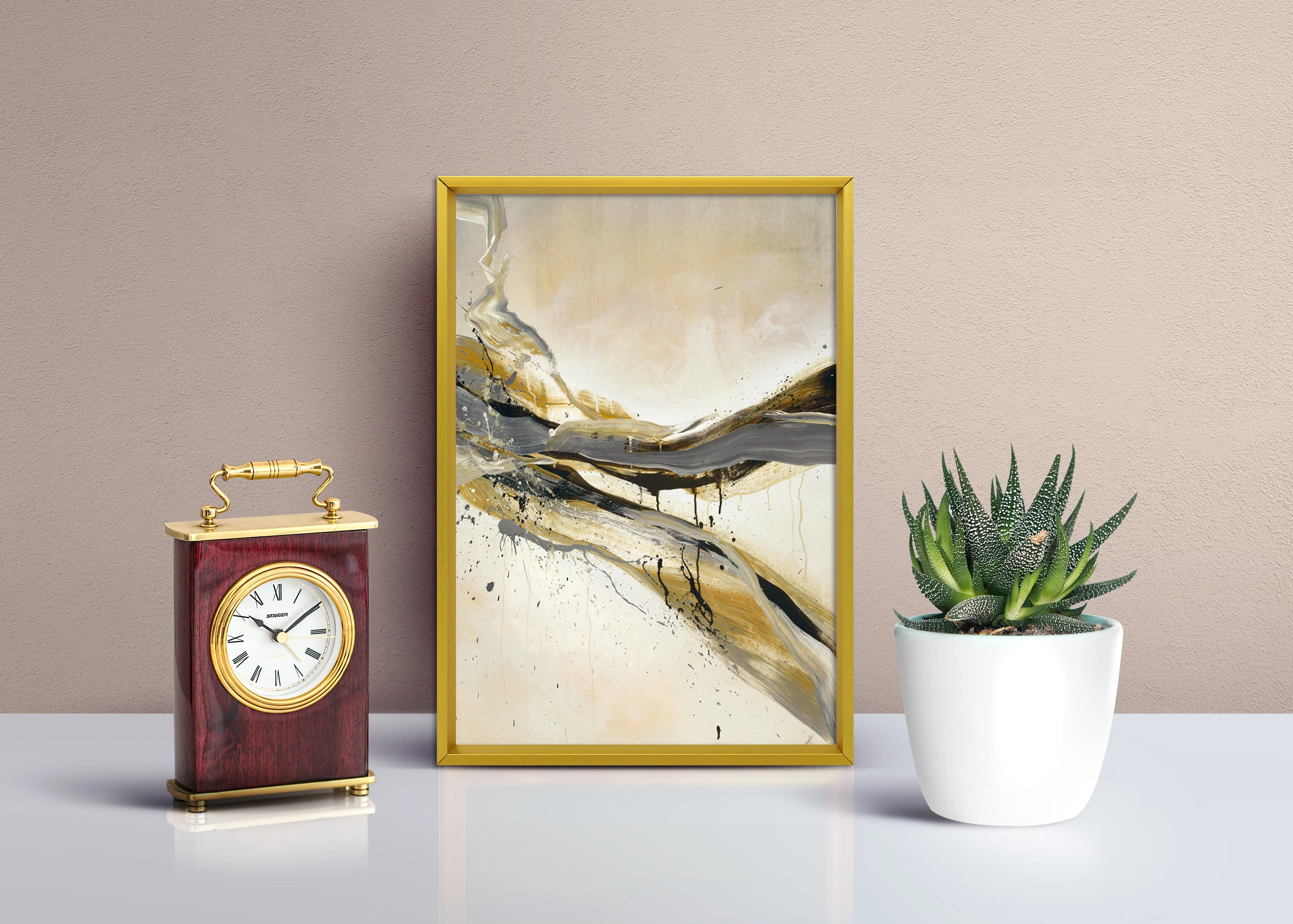 Posterrahmen 21 x 29,7 cm Aluminium gold DIN A4 - Image 5