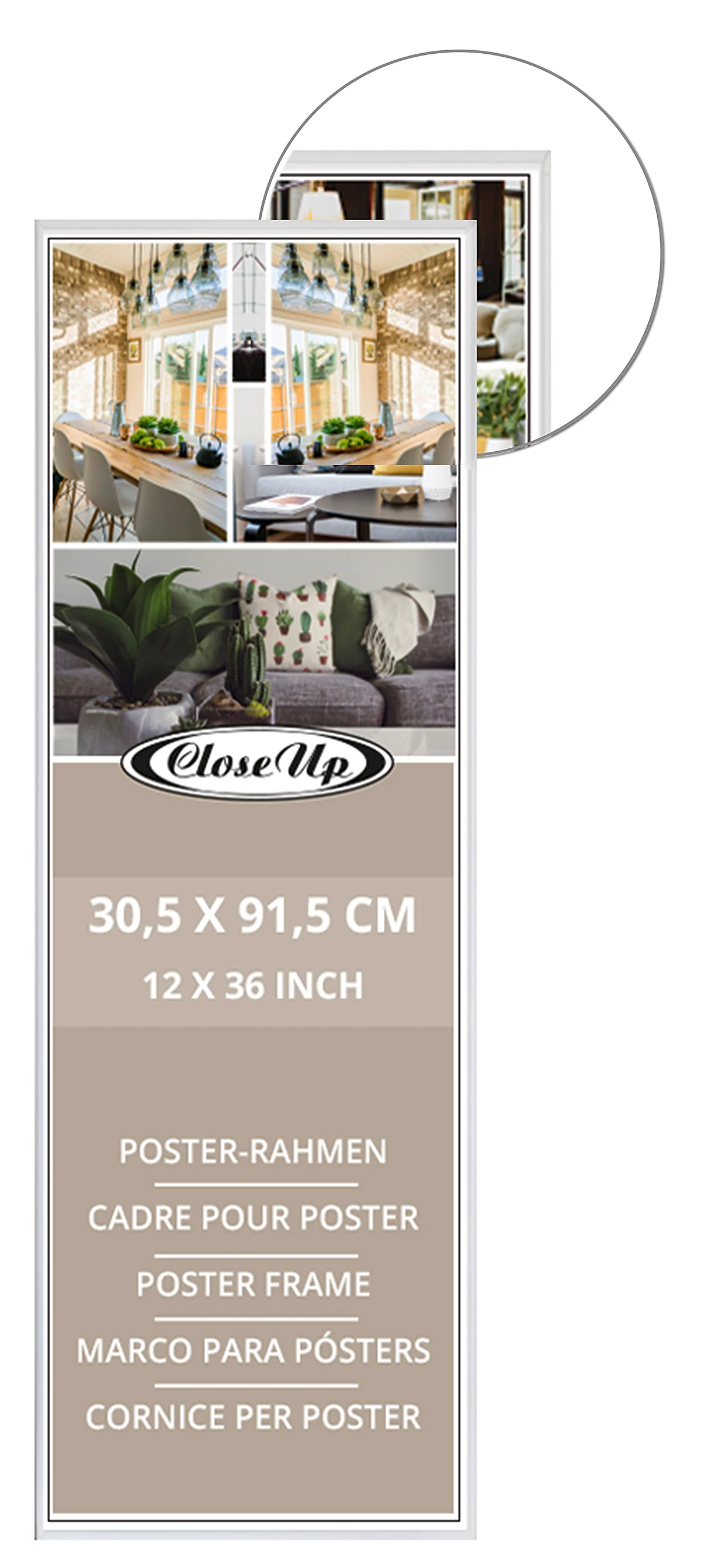 Posterrahmen 30,5 x 91,5 cm weiß 4er Set - Image 2