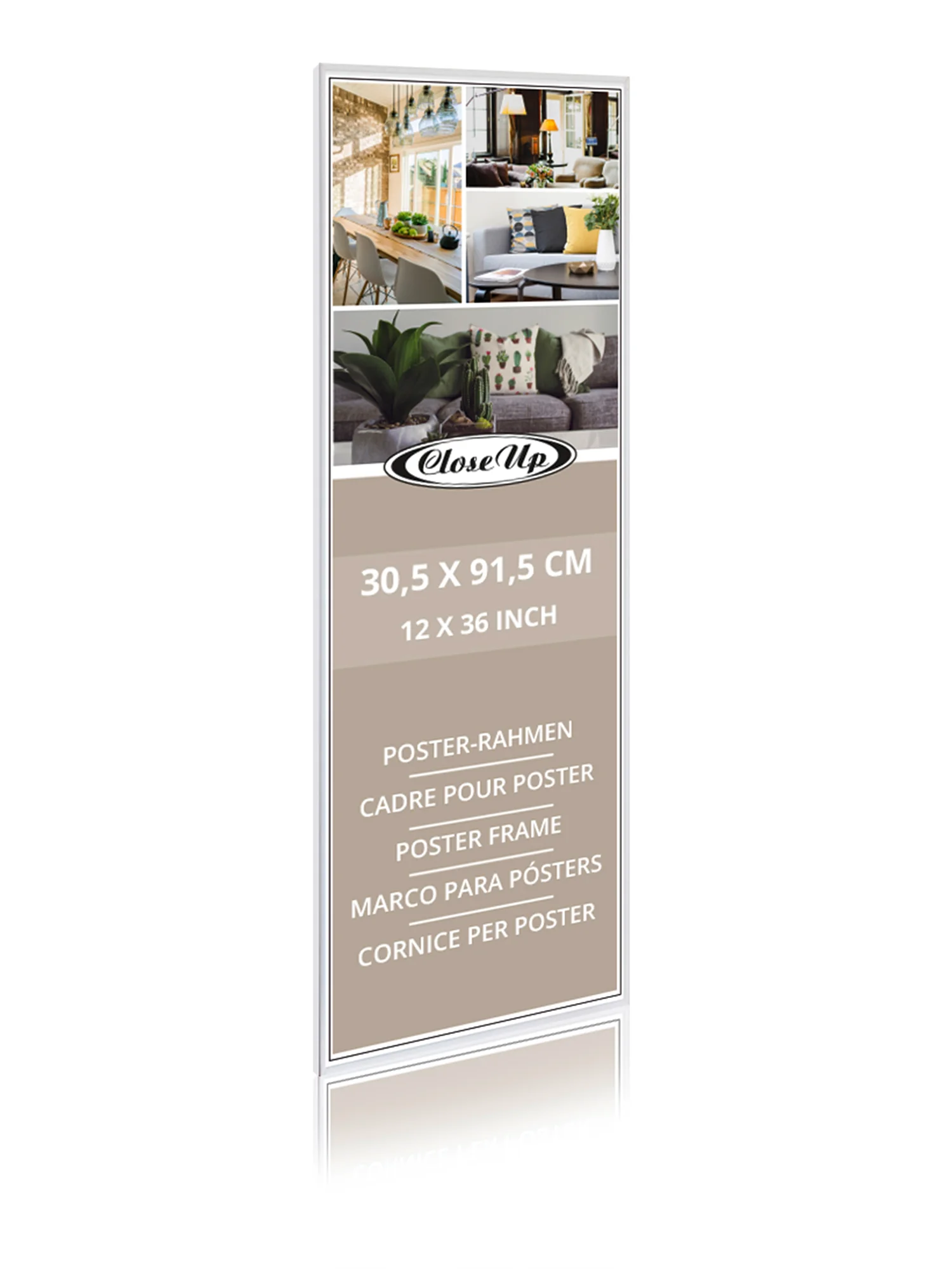 Posterrahmen 30,5 x 91,5 cm weiß 4er Set - Image 3