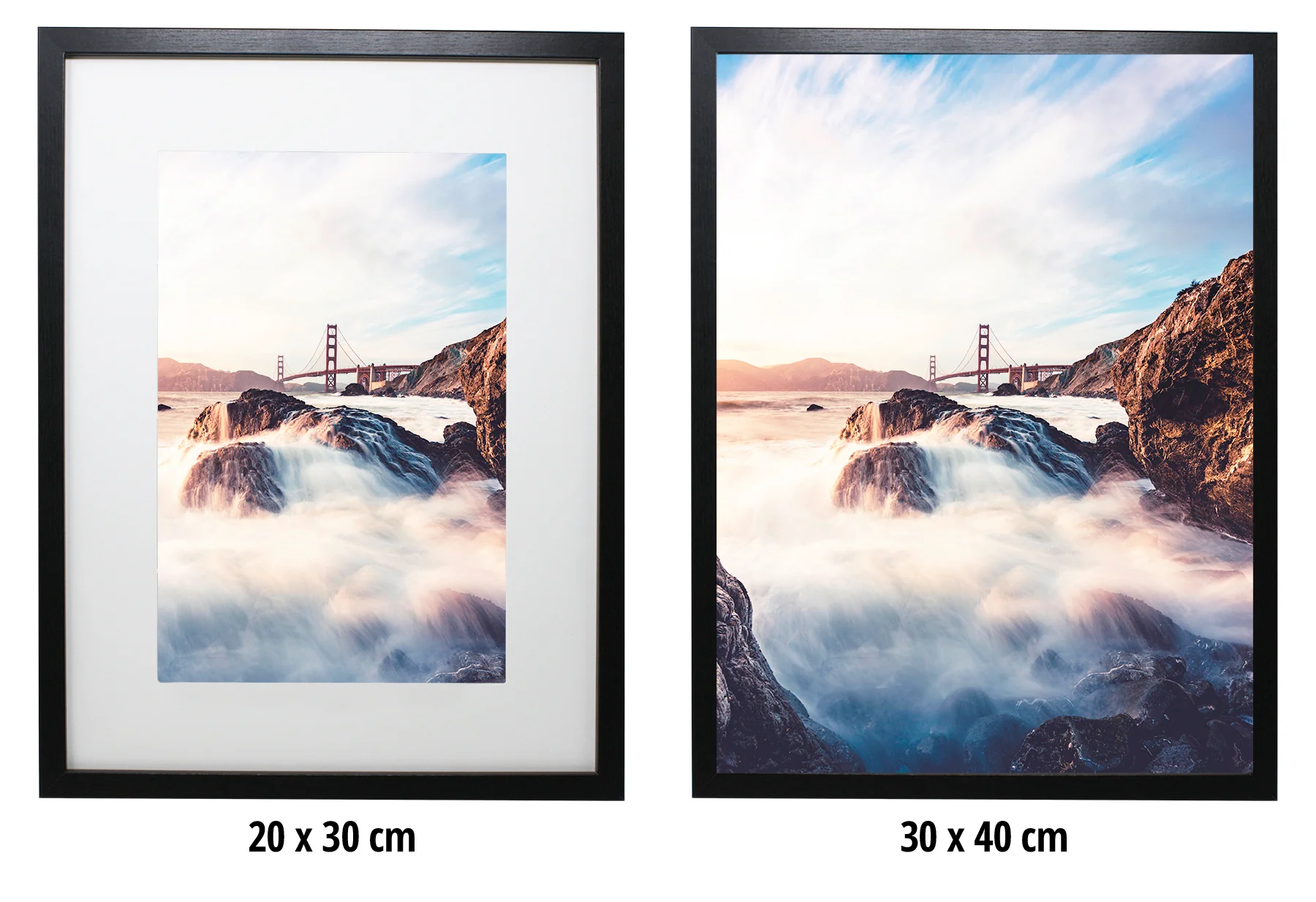 Posterrahmen 30 x 40 cm, 3er Set, schwarz, Passepartout - Image 5