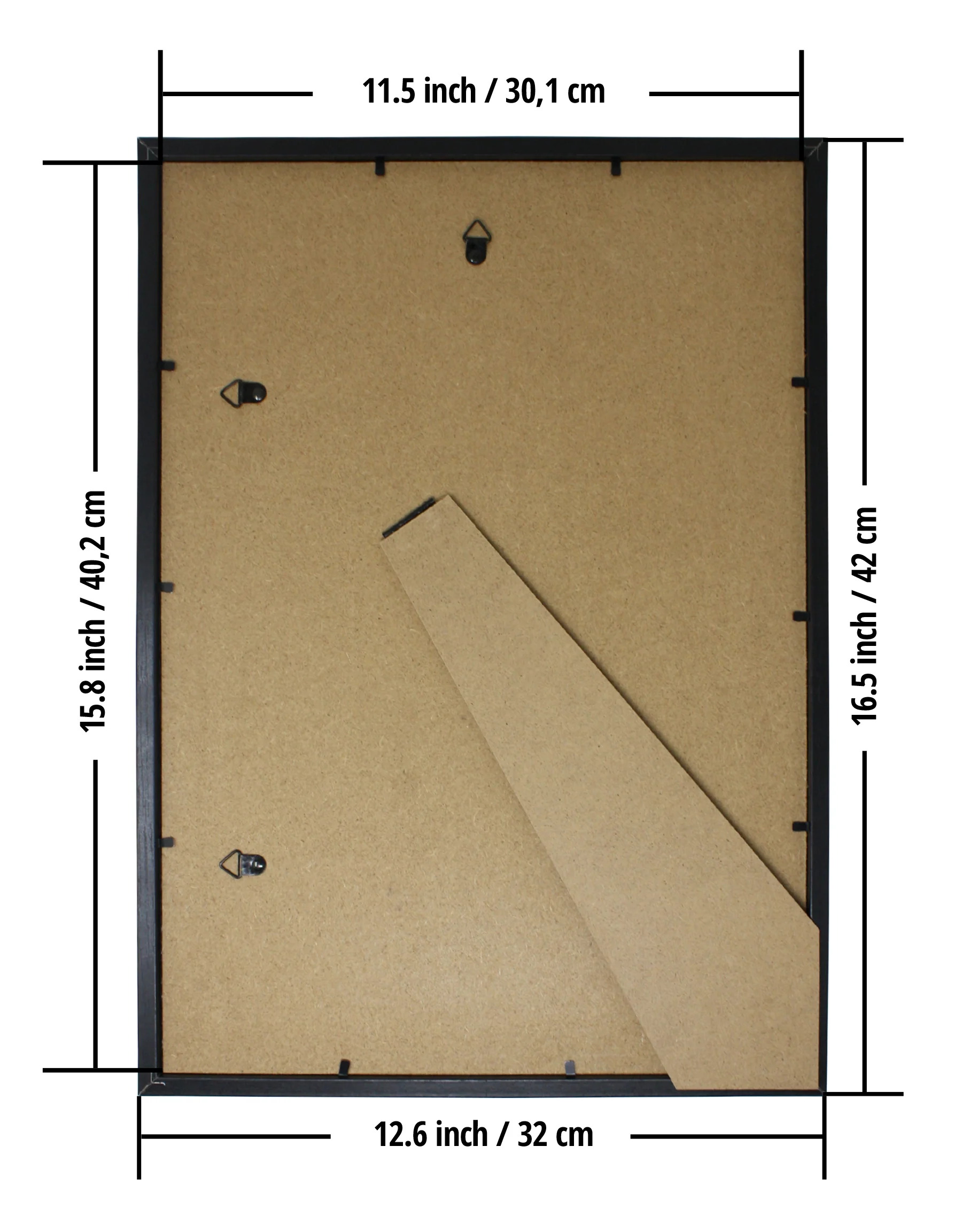 Posterrahmen 30 x 40 cm schwarz mit Passepartout - Image 3