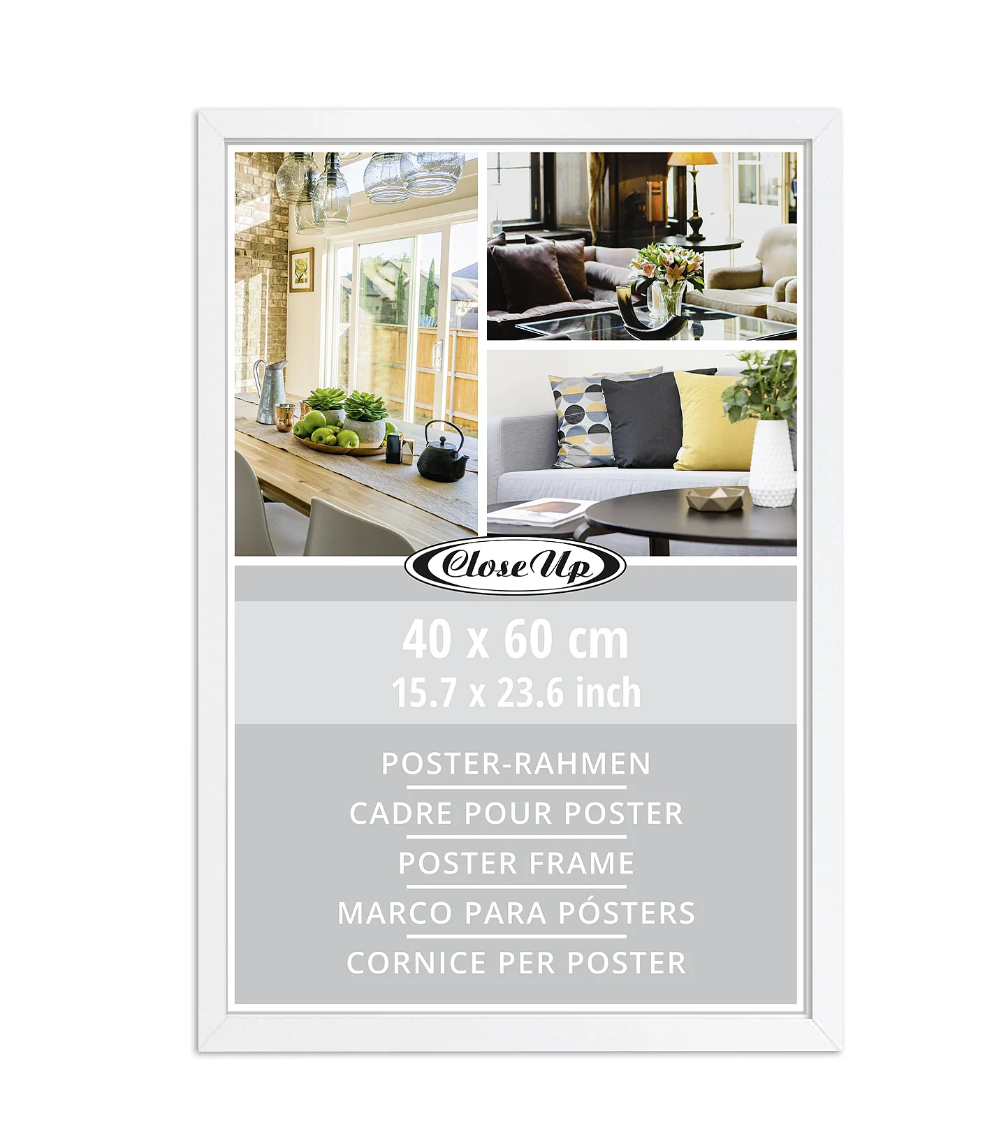 Posterrahmen 40 x 60 cm Holzdekor weiß