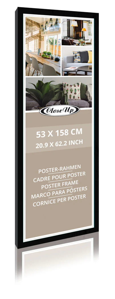 Posterrahmen 53 x 158 cm Holzdekor (MDF) schwarz